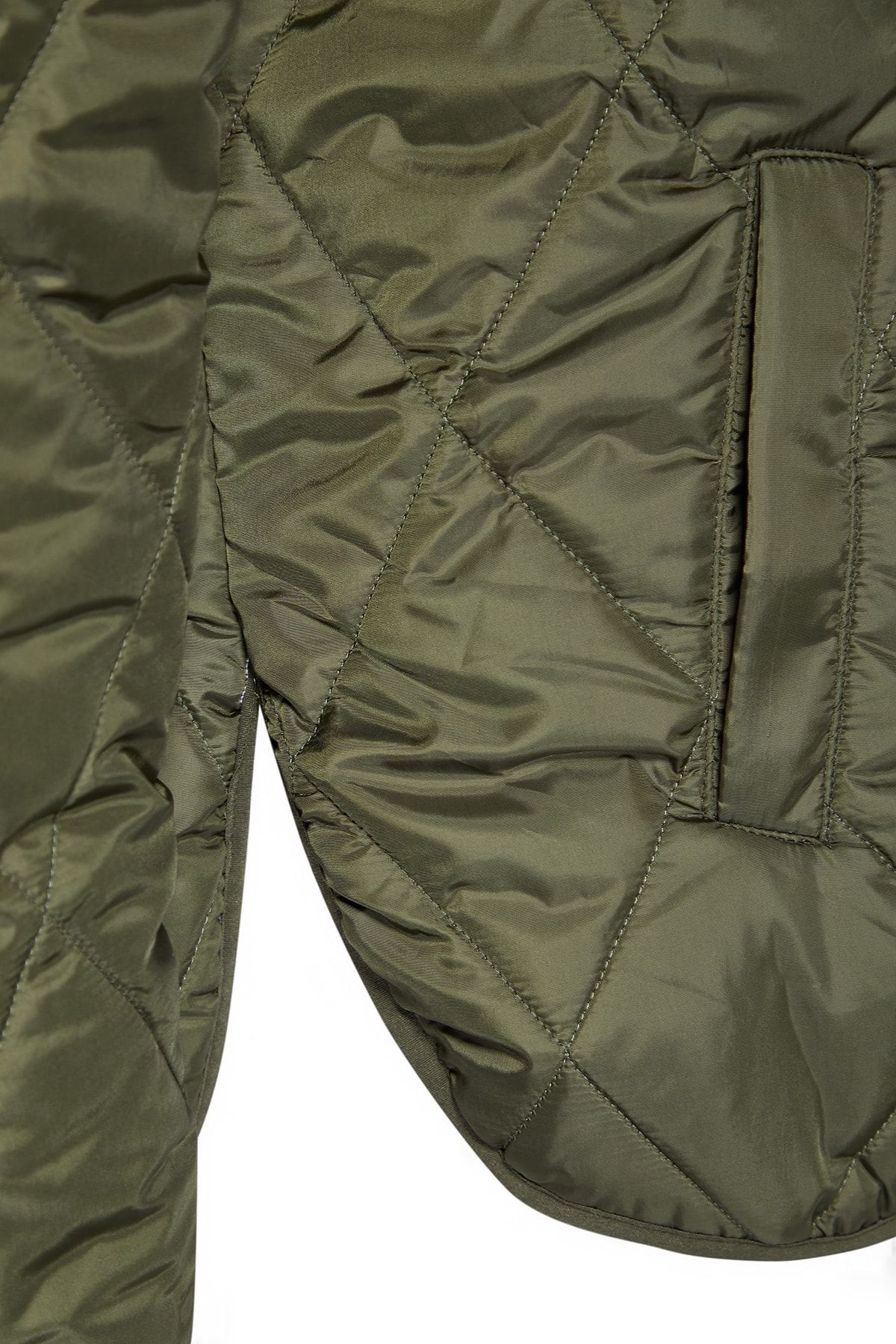 Trendyol Curve-Khaki Crew Neck Quilted Coat TBBAW23AW00020 7