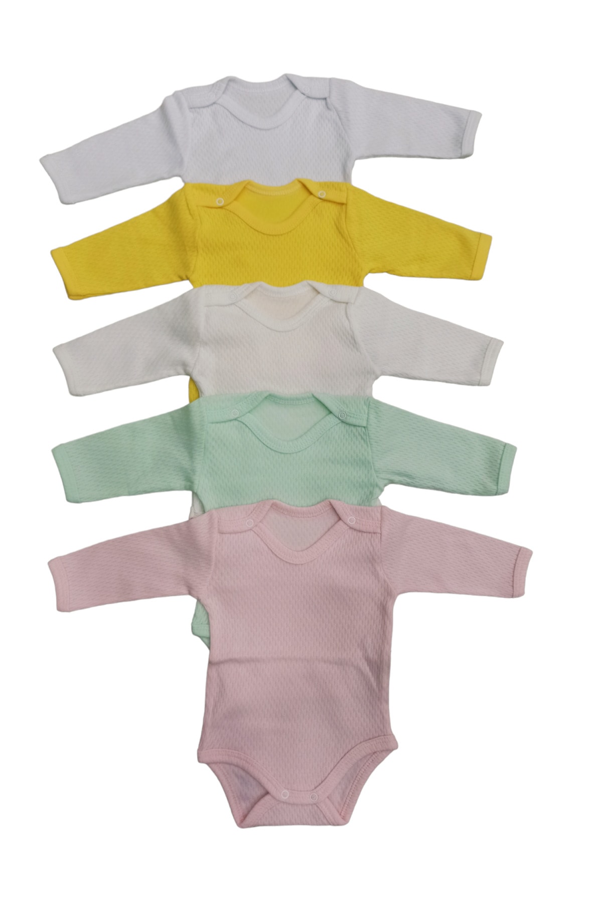 بادی نوزادی دخترانه سفید bebedino | 12 اورجینال - تصویر 4