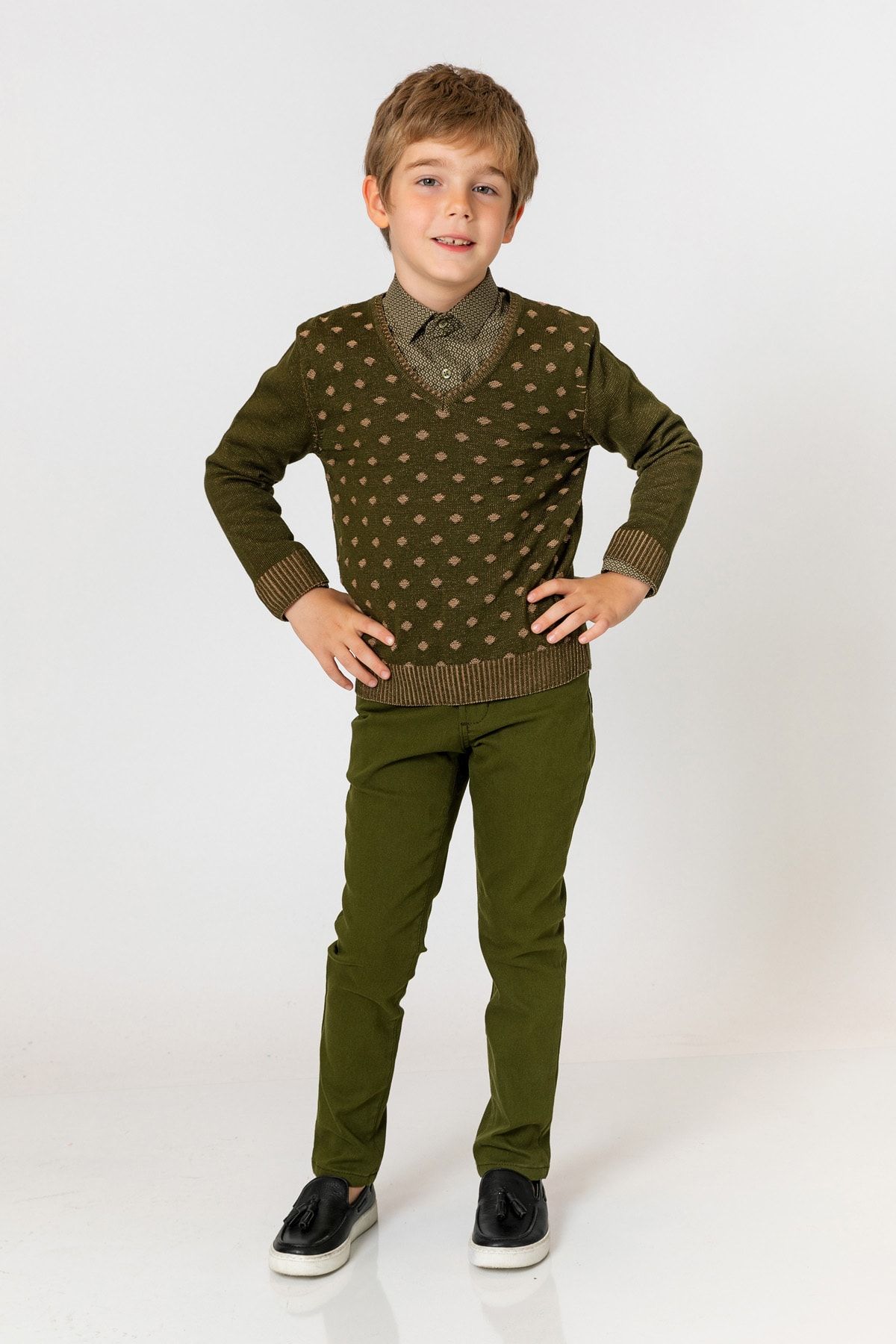 incity-Boy's Khaki Sweater 3