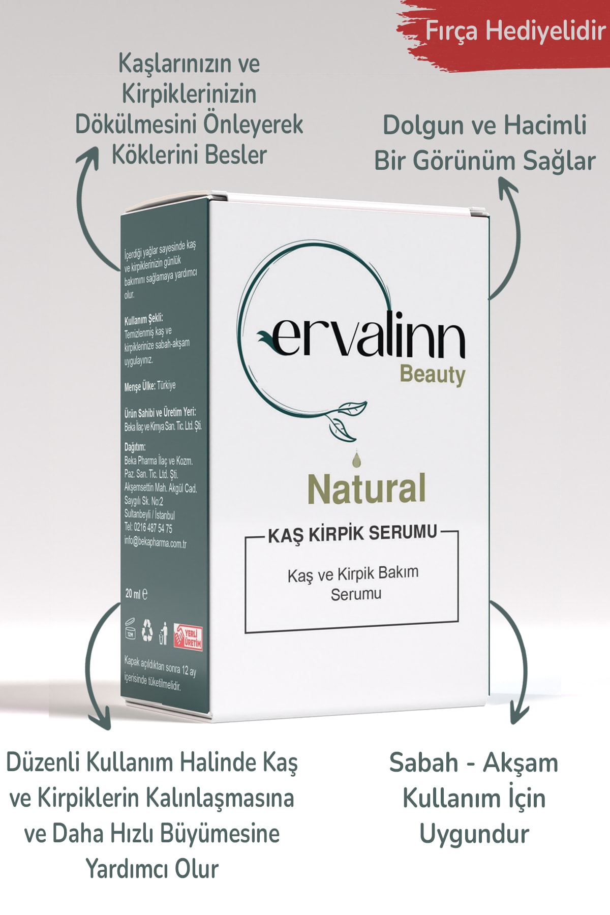 سرم مژه ابرو   Ervalinn | EKK001 اورجینال - تصویر 2