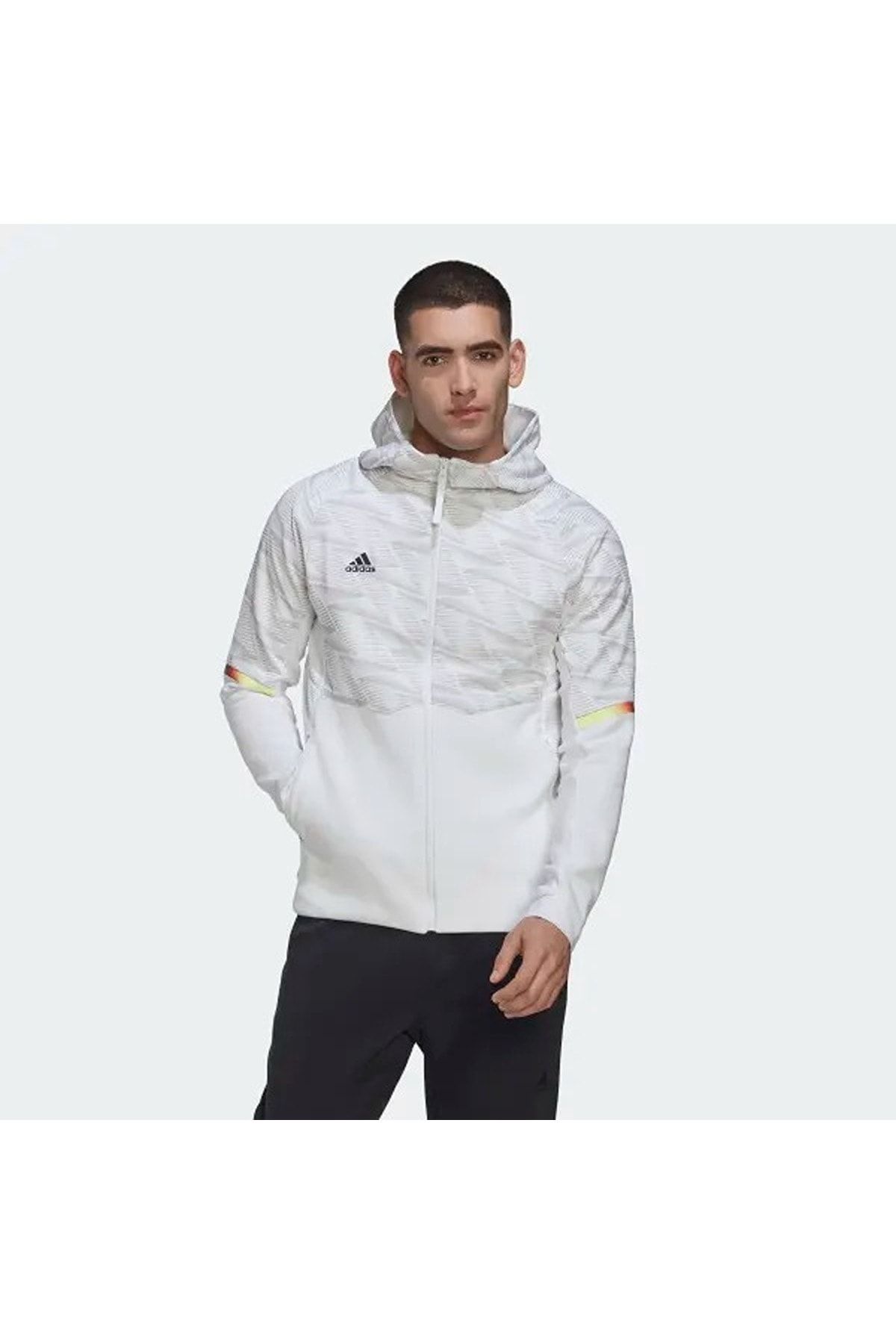 Adidas jacket shop mens white