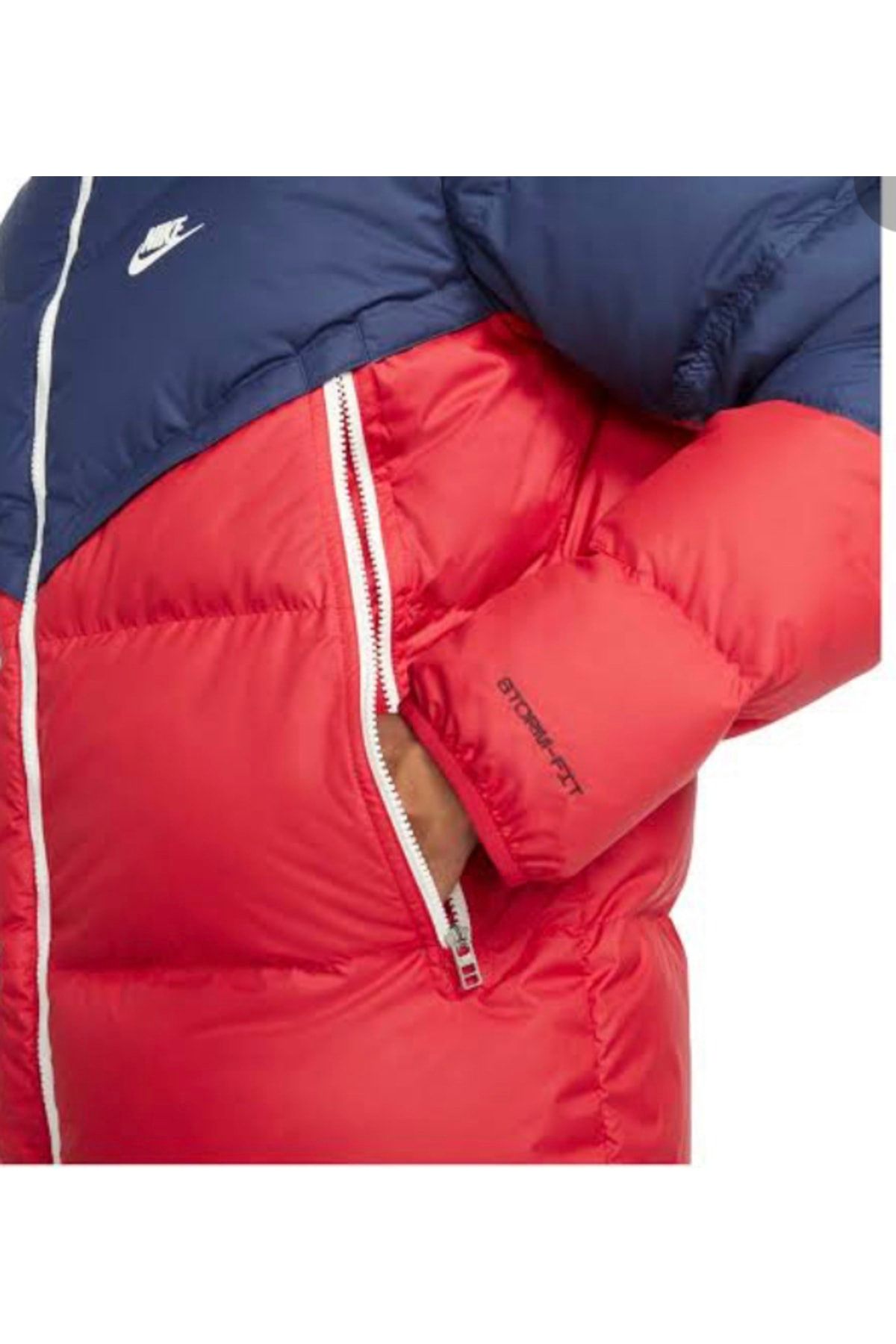 Nike jacket red and hotsell white