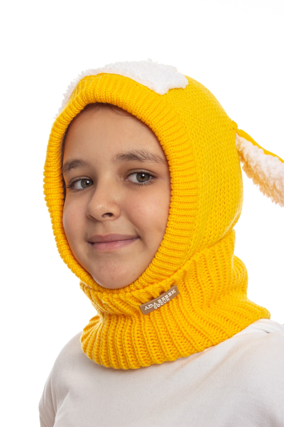 ADA BEBEK ÇOCUK Unısex Çocuk Kuzucuk Örme Yün Atkılı Bere fotoğrafı 5 (önizleme)