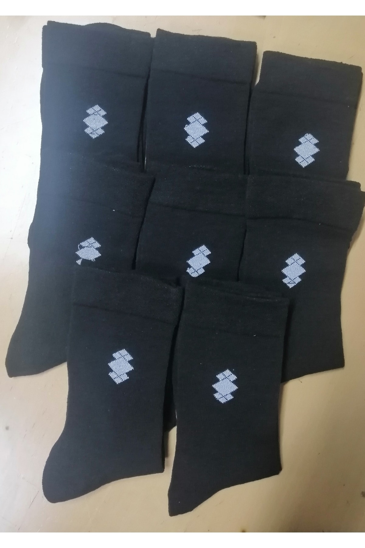 BennSi Erkek 10 Çift Siyah Renk Likralı Cotton Çorap