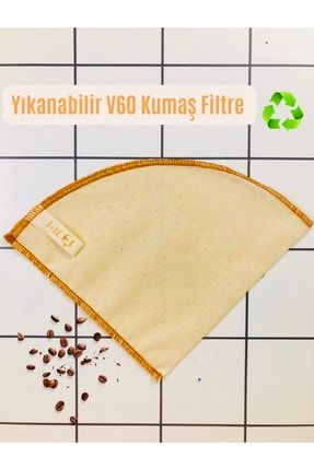 V60 Kumaş Kahve Filtresi Yıkanabilir Kahve Filtresi-%100 Ham Pamuk- Yıkanabilir - Organik