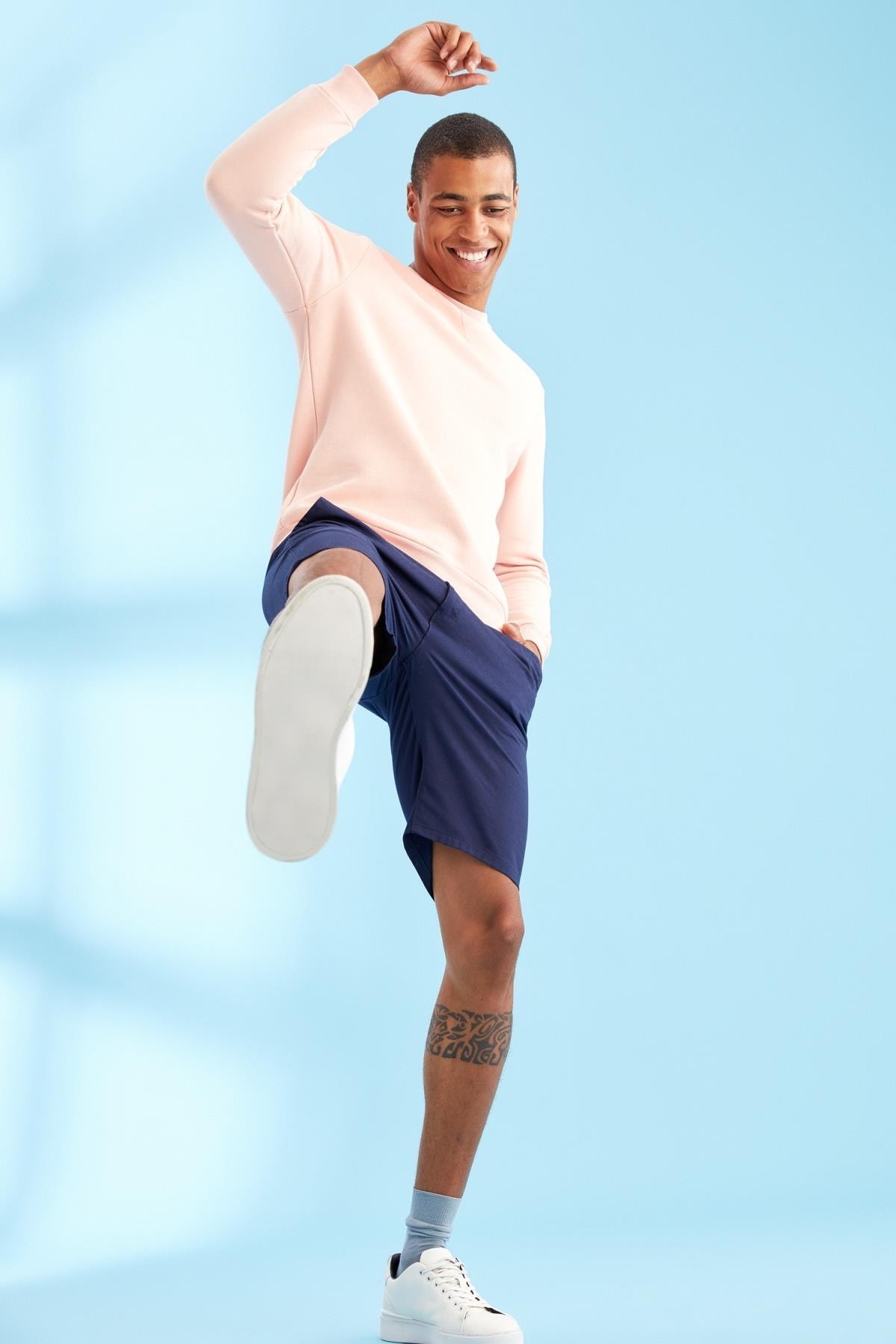 سویشرت مردانه صورتی دفاکتو | T3777AZ21AU اورجینال - تصویر 2