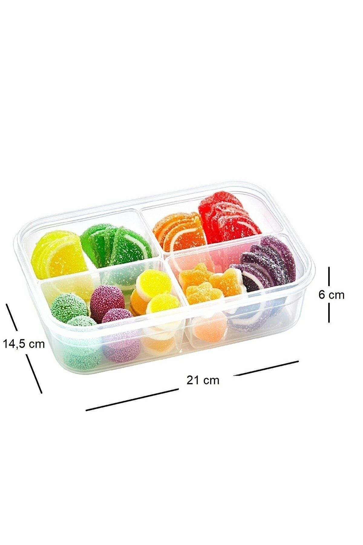 TEMMUZ HOME-4 Compartment Storage Container Rectangular with Leak Proof Gasket 4