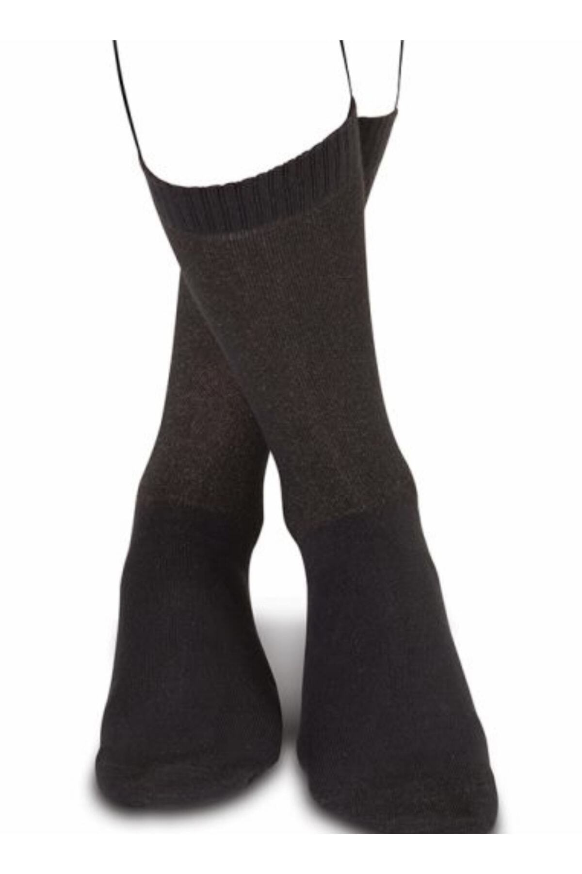 Diabetes Socks Non-Squeezing Special Woven Fabric with Silver Ion for Diabetics Black Size 39-42