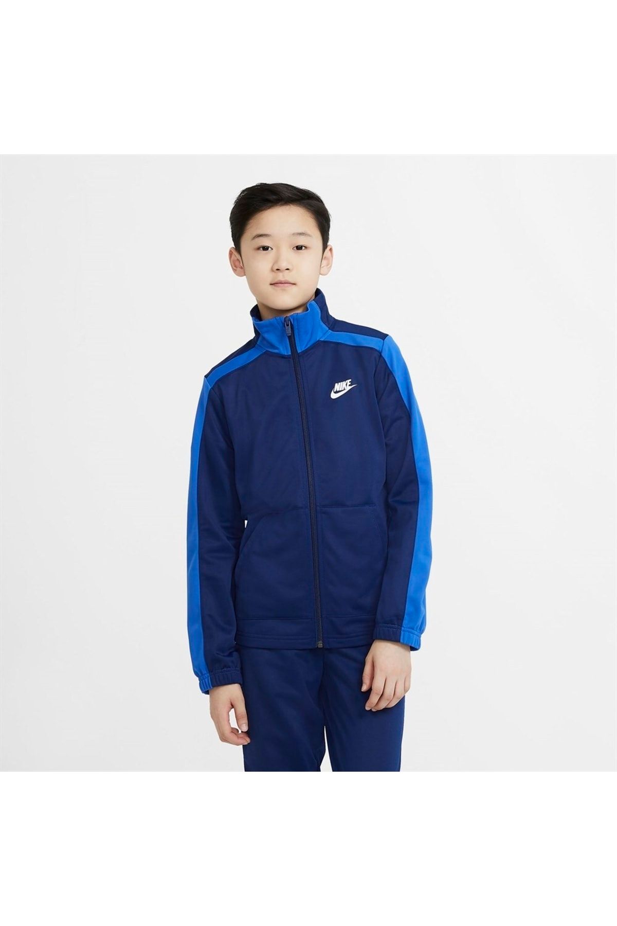 Nike blue clearance tracksuit junior