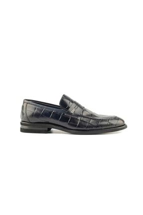 Lacivert Croco Erkek Havuzlu Klasik Ayakkabı T001E052210F20085.1