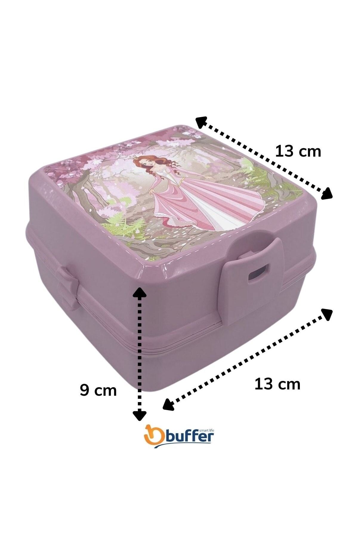 Buffer-® Automatic Lunch Box with Spoon and Fork 4 Compartments Practical Children's Lunch Box 4