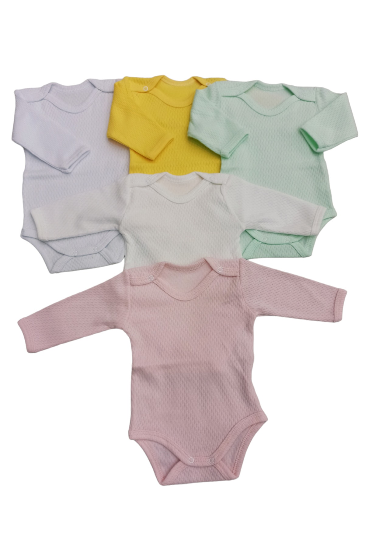 بادی نوزادی دخترانه سفید bebedino | 12 اورجینال - تصویر 6