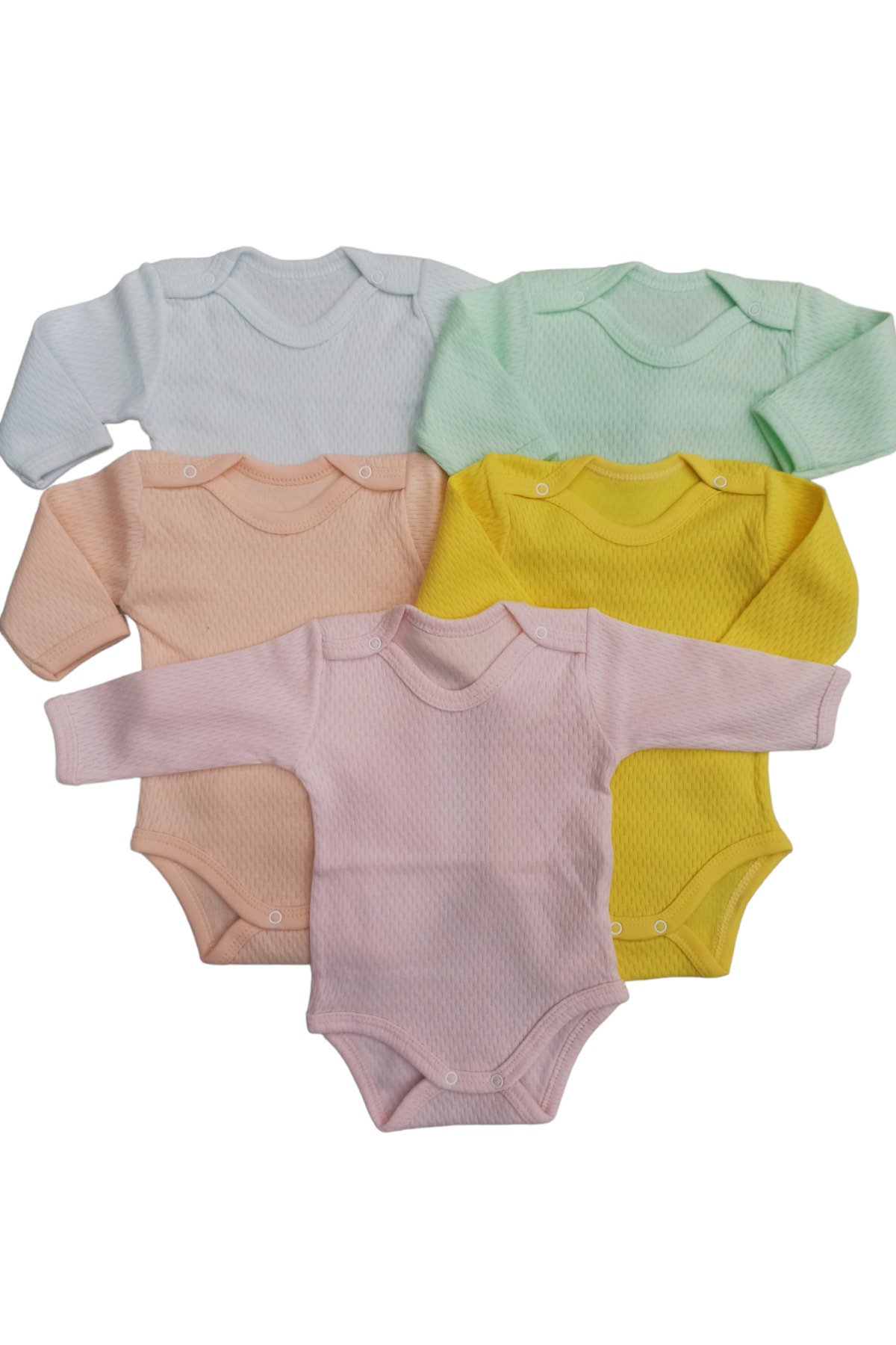 بادی نوزادی دخترانه سفید bebedino | 12 اورجینال - تصویر 5