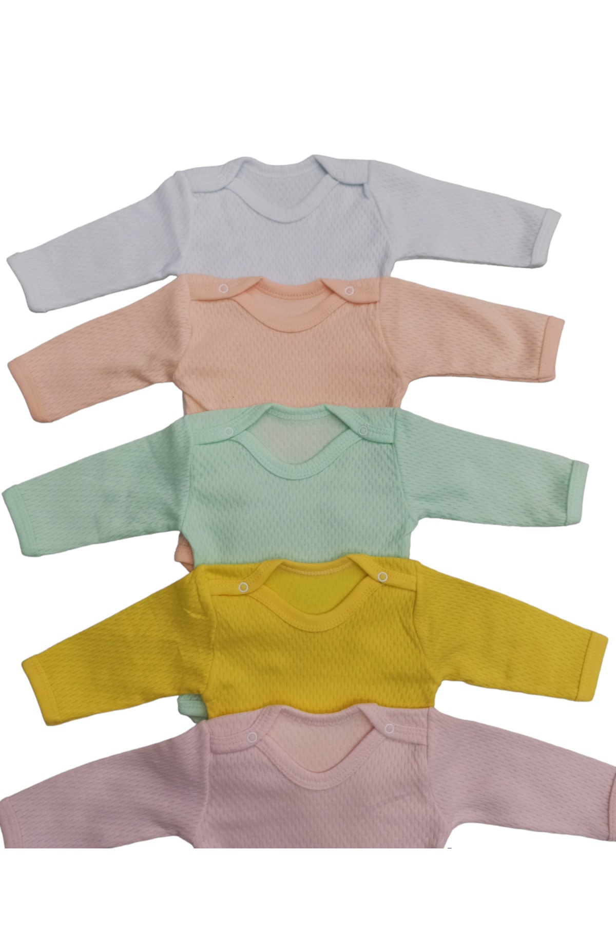 بادی نوزادی دخترانه سفید bebedino | 12 اورجینال - تصویر 6