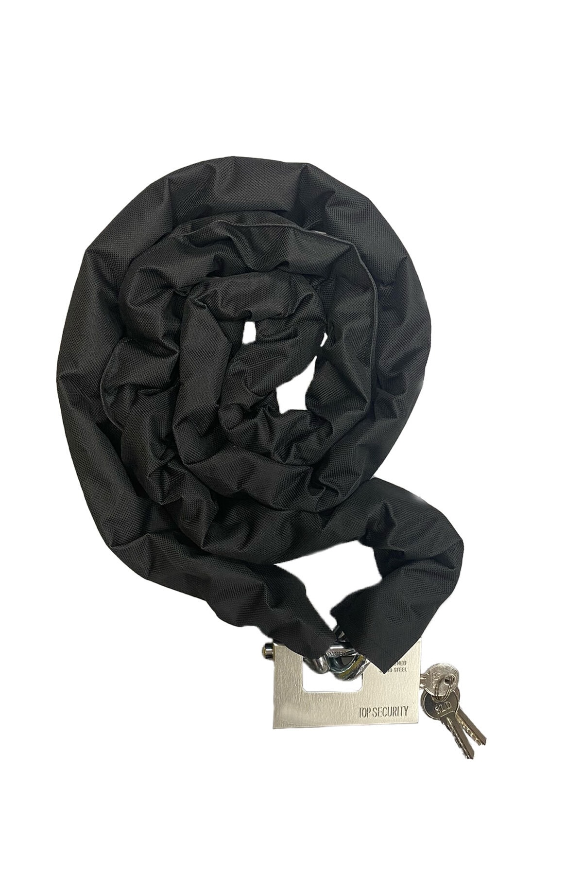 BaranYapıMarket 10mm 2 Metre Paslanmaz Çelik Zincirli Koruma Kılıflı Kilitli Motorsiklet Scooter Motor Kilidi