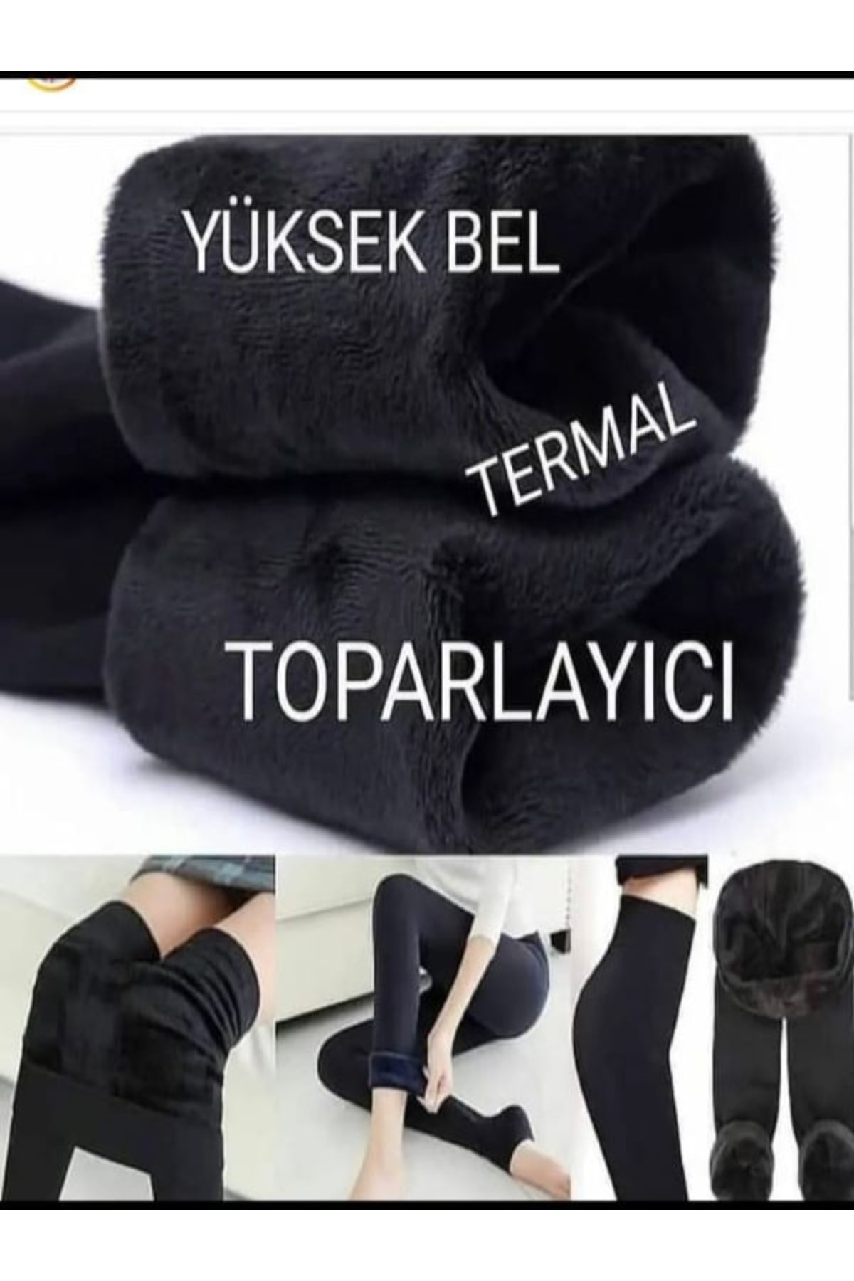 MELODİ LİFE Kadın Kışlık Içi Polarlı Termal Peluş Tayt