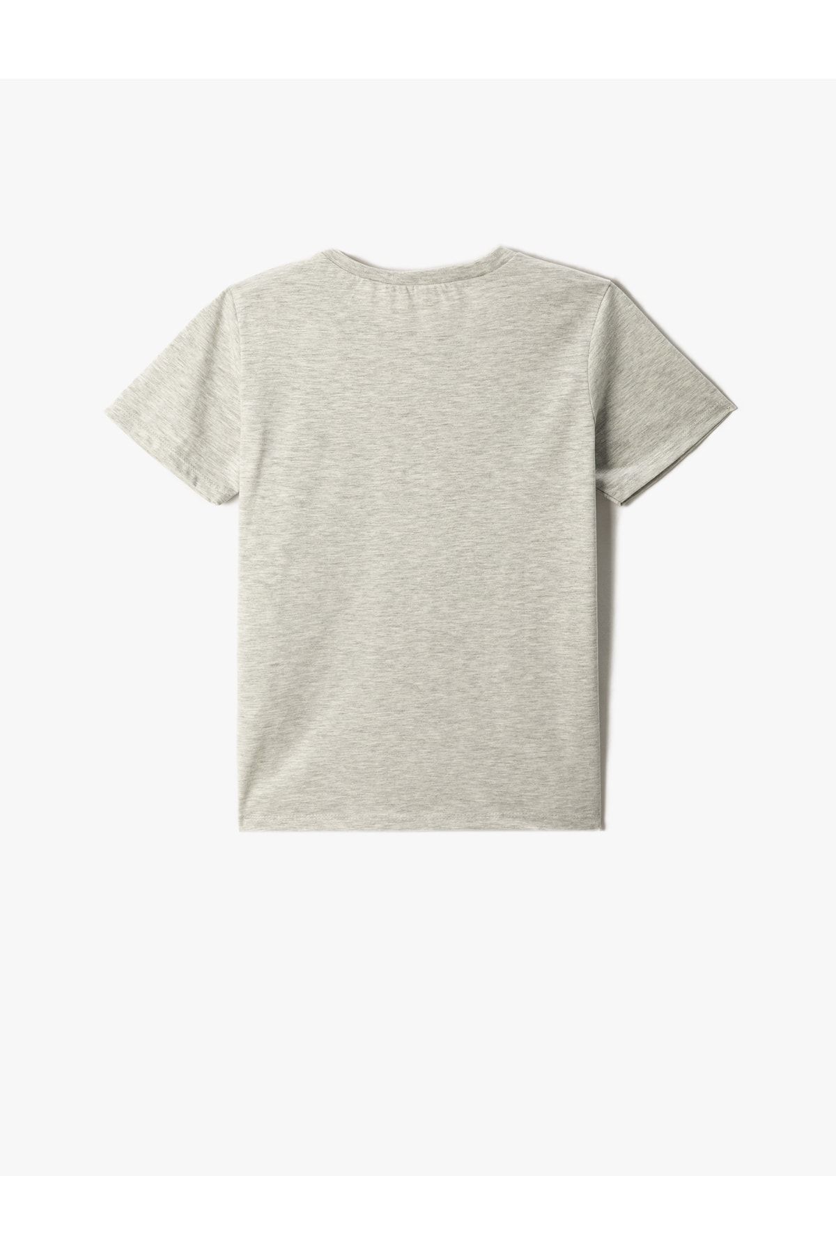 Koton تی شرت آستین کوتاه چاپ شده یقه خدمه نخی