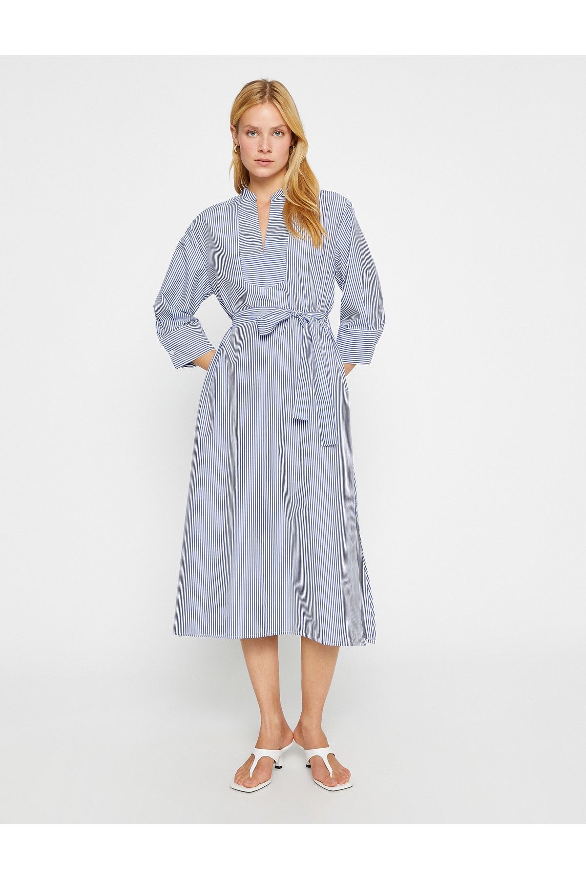 Koton Kleid Blau A-Linie Fast ausverkauft