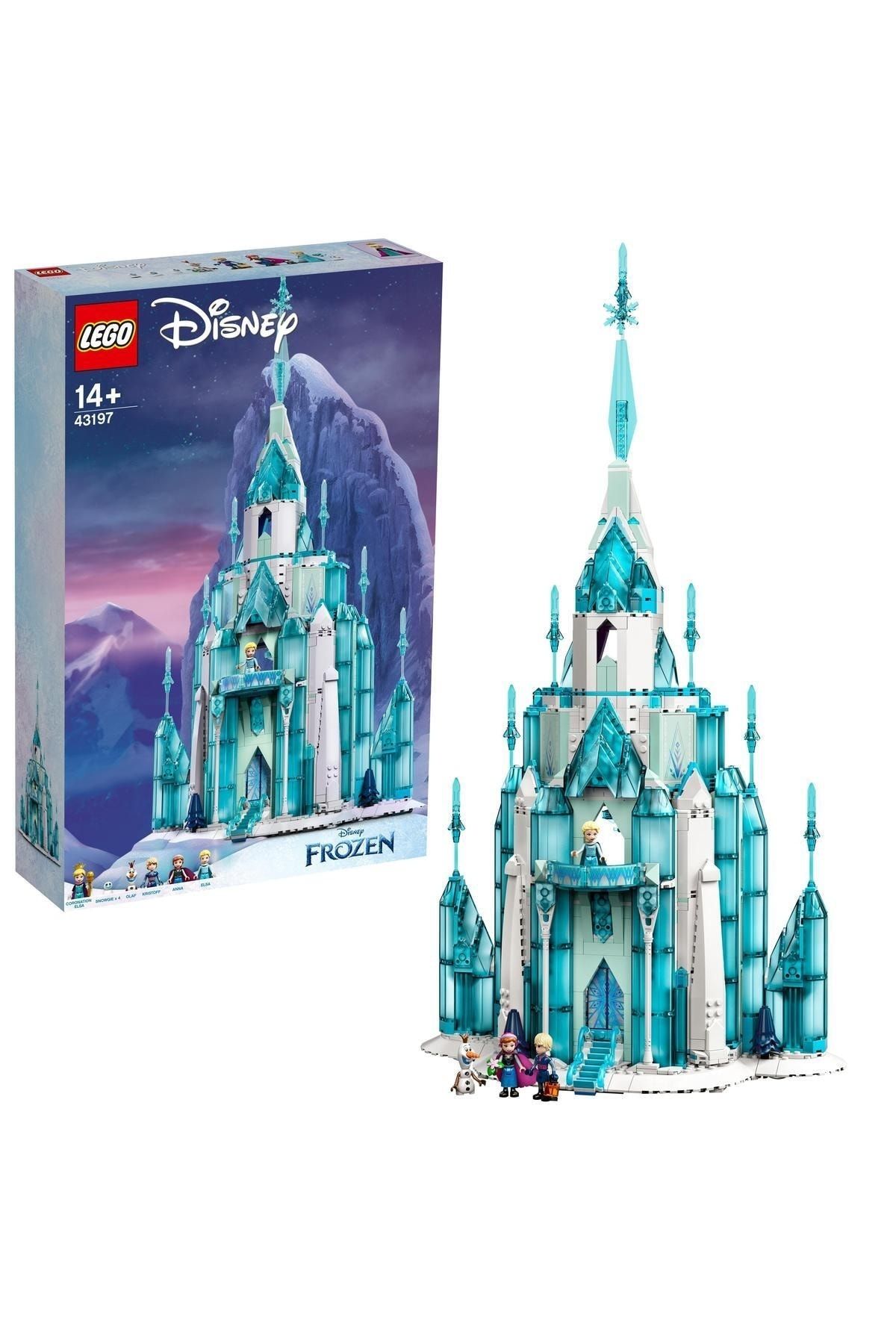 LEGO لگو مجموعه ساختمانی خلاقانه قلعه یخی دیزنی 43197 برای بچه هایی که عاشق شاهزاده خانم ها هستند (1709 قطعه)