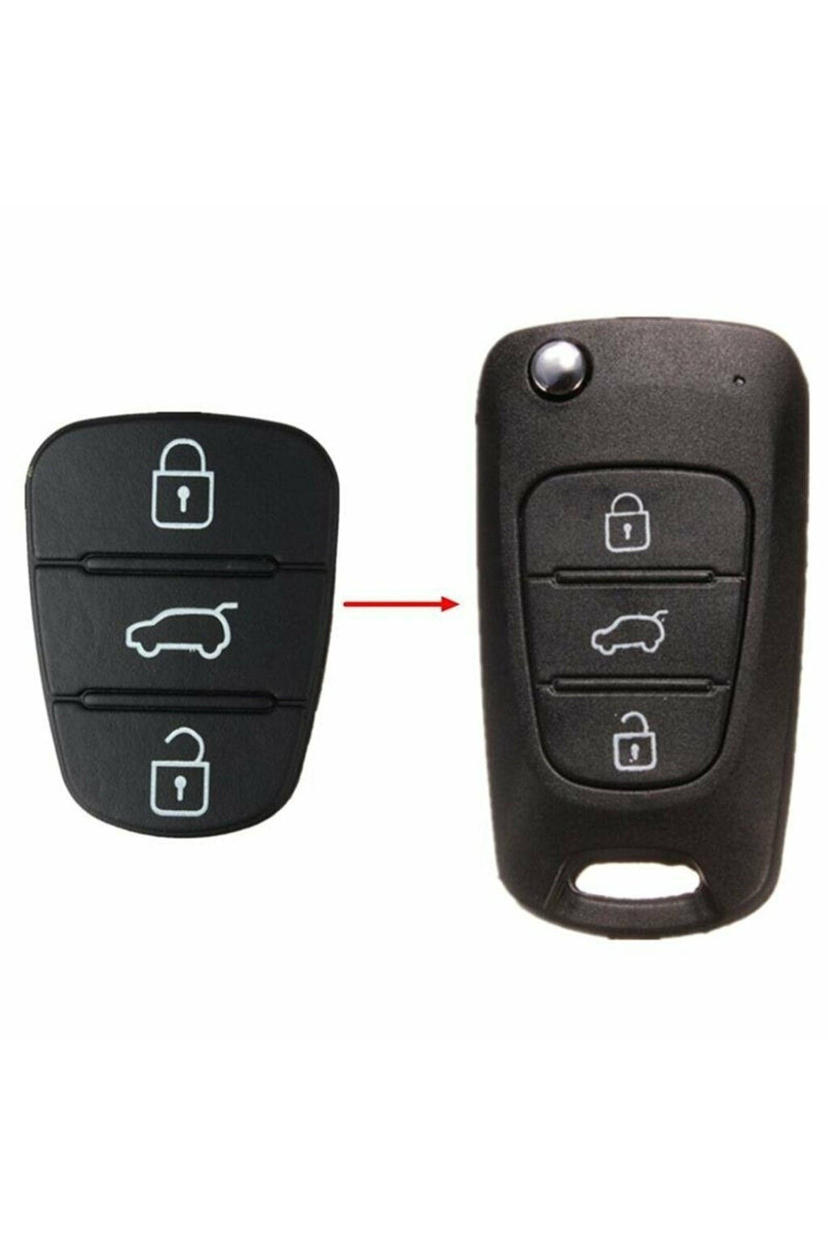 Hyundai I20,i30 3 Buton Tuş Lastiği