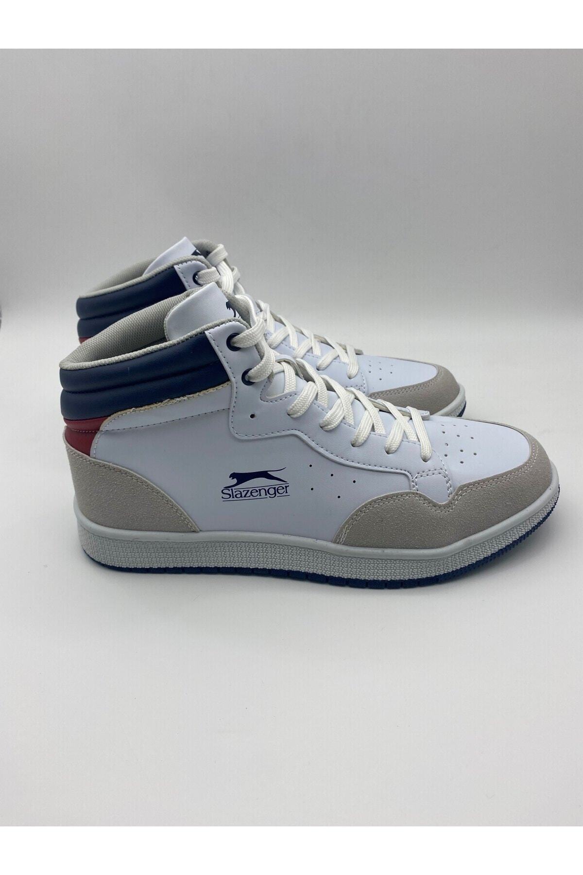 کفش اسنیکر اسلازنگر مردانه چرم مصنوعی سفید  راسته       | Slazenger SPR0013 TR - تصویر 4