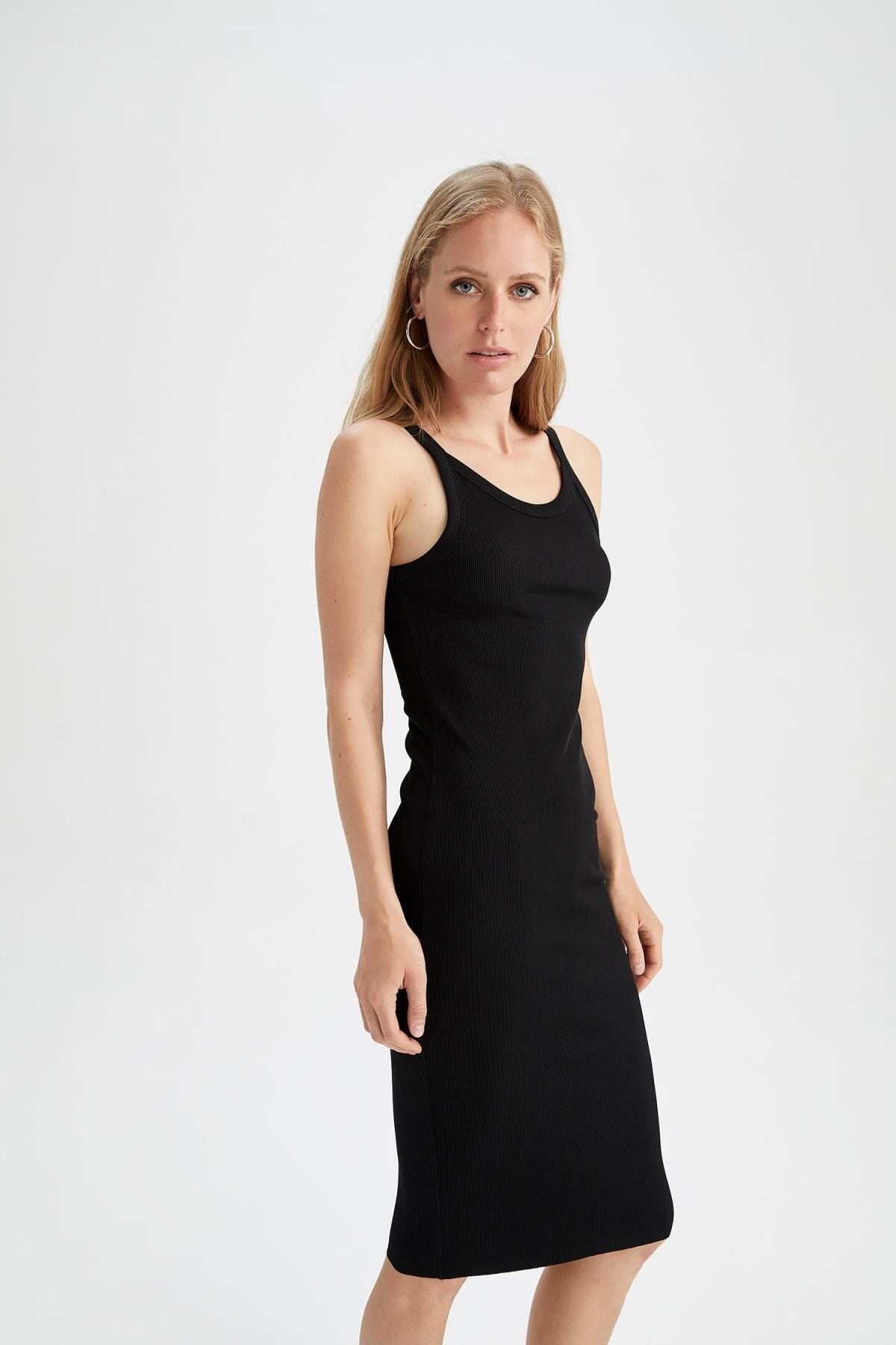 DeFacto Kleid Schwarz Bodycon