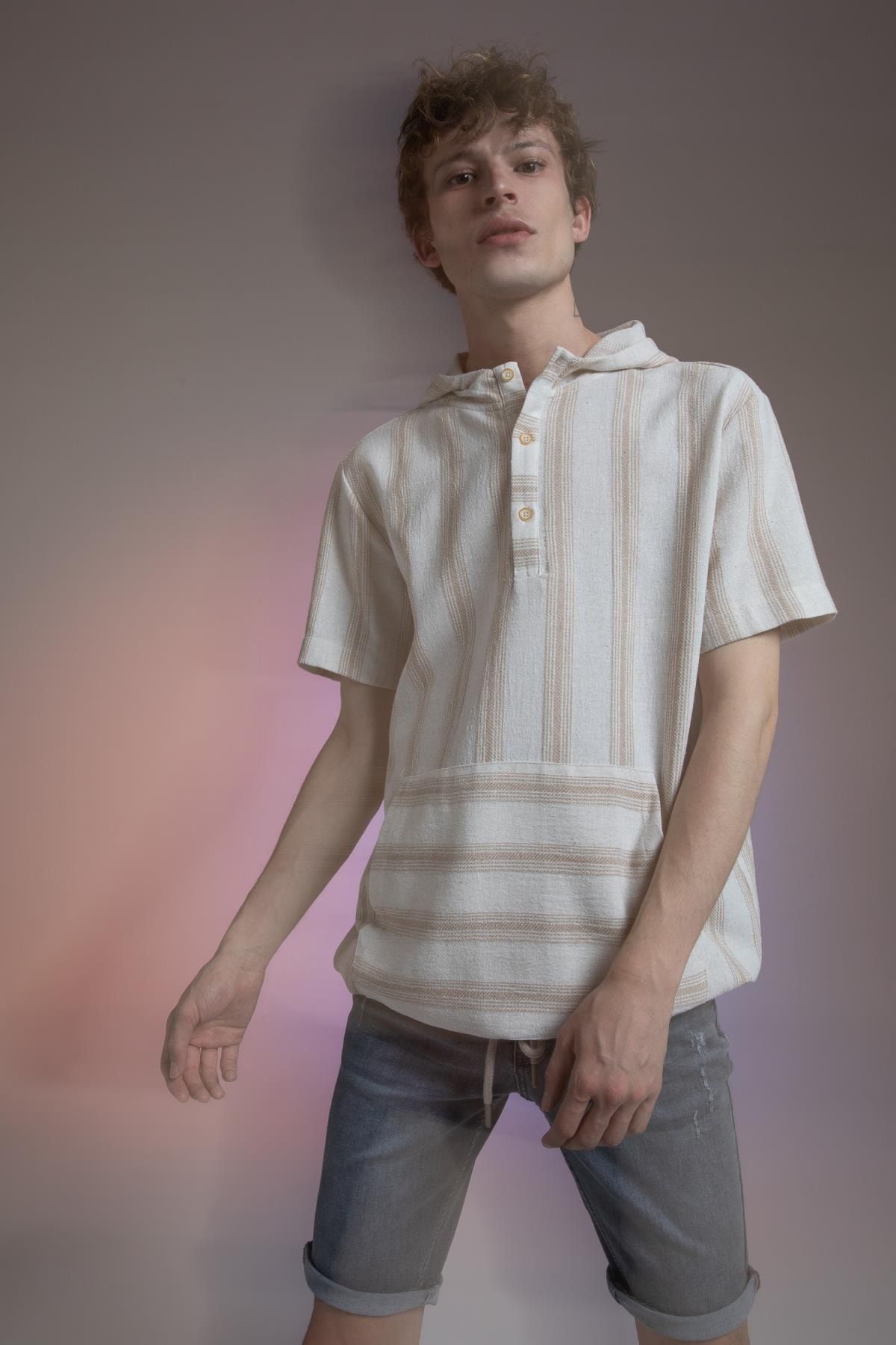DeFacto Hemd Beige Regular Fit