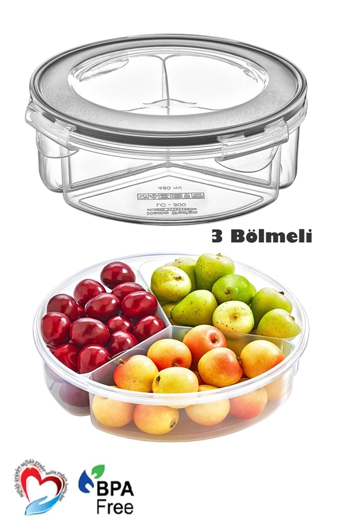 TEMMUZ HOME-4-Compartment and 3-Compartment Storage and Feeding Container with Leak-Proof Gasket Storage Container 3