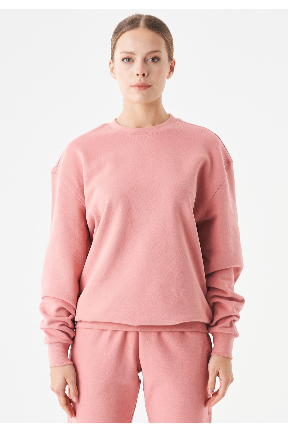 ORGANICATION Sweatshirt Rosa Relaxed Fit Fast ausverkauft