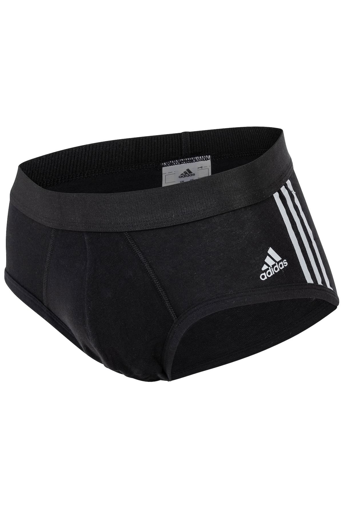 adidas-Herren Slip, 3er-Pack – Höschen, Active Flex Cotton, Logo, 3 Streifen, Uni 6