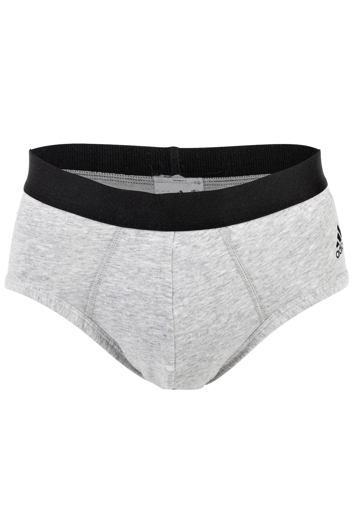 adidas-Herren Slip, 3er-Pack – Höschen, Active Flex Cotton, Logo, 3 Streifen, Uni 7