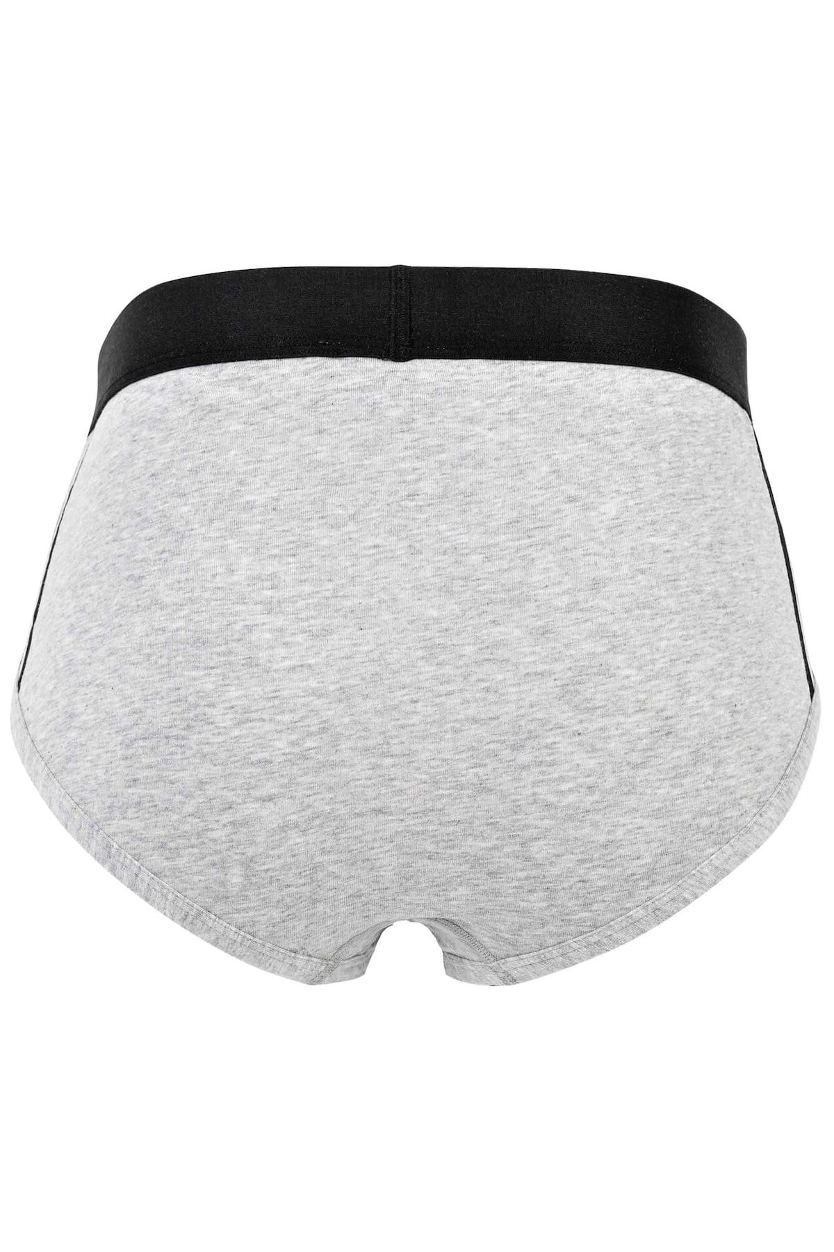adidas-Herren Slip, 3er-Pack – Höschen, Active Flex Cotton, Logo, 3 Streifen, Uni 8