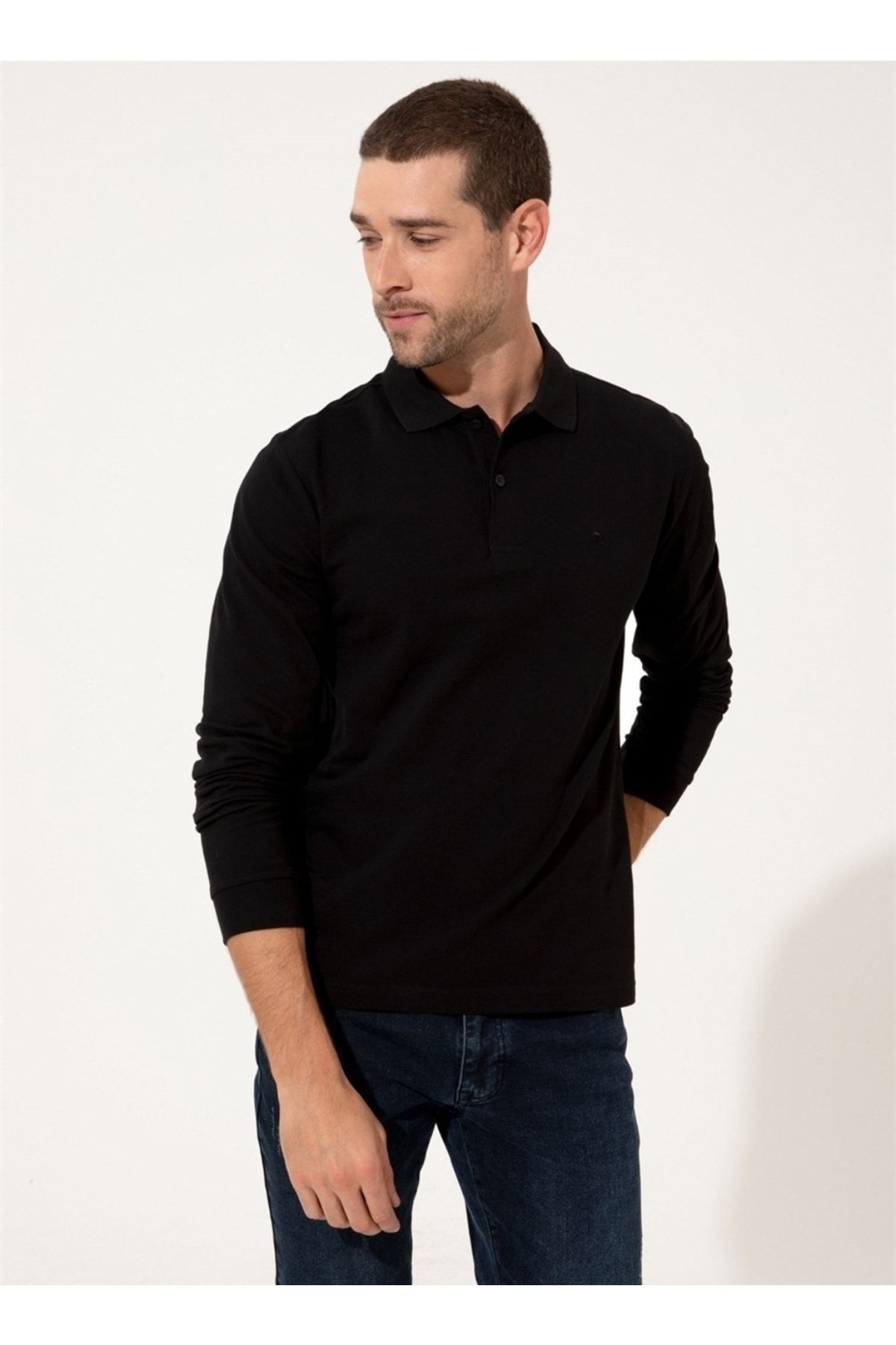 Pierre cardin long top sleeve polo shirt mens