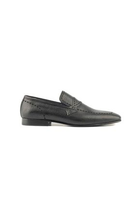 Siyah Antik Erkek Zımbalı Klasik Ayakkabı T001E052208F20085.1