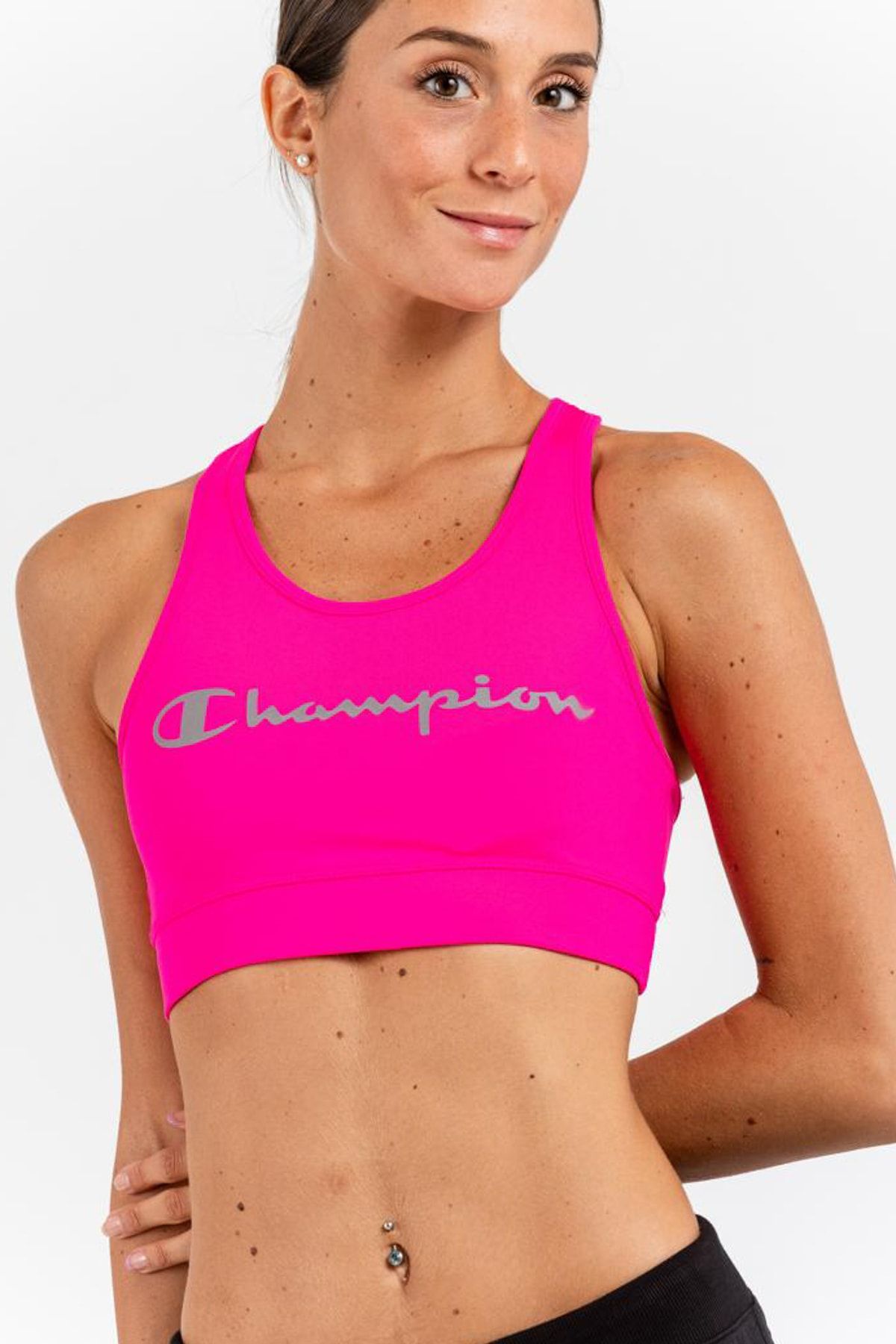 Champion Sports Bra - Pink - Slogan - Trendyol