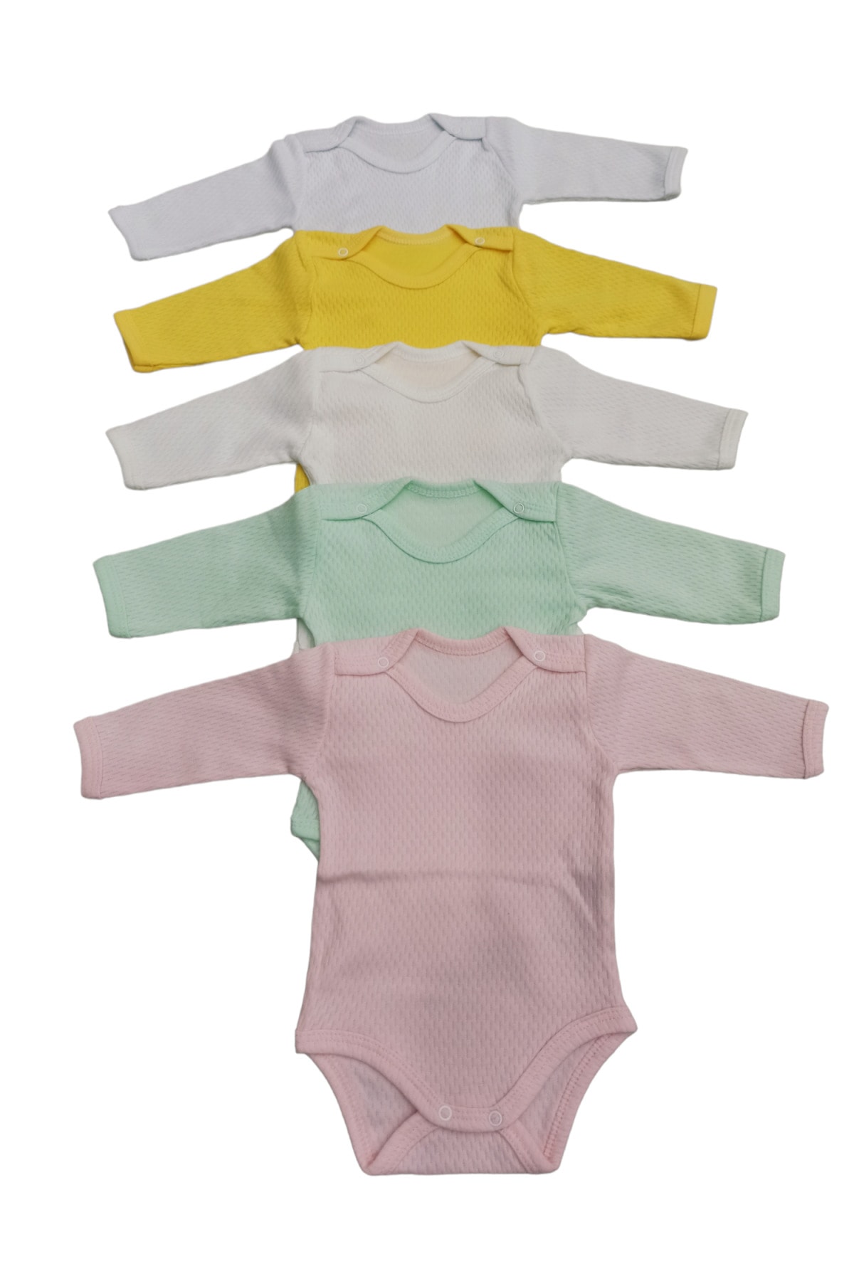 بادی نوزادی دخترانه سفید bebedino | 12 اورجینال - تصویر 2