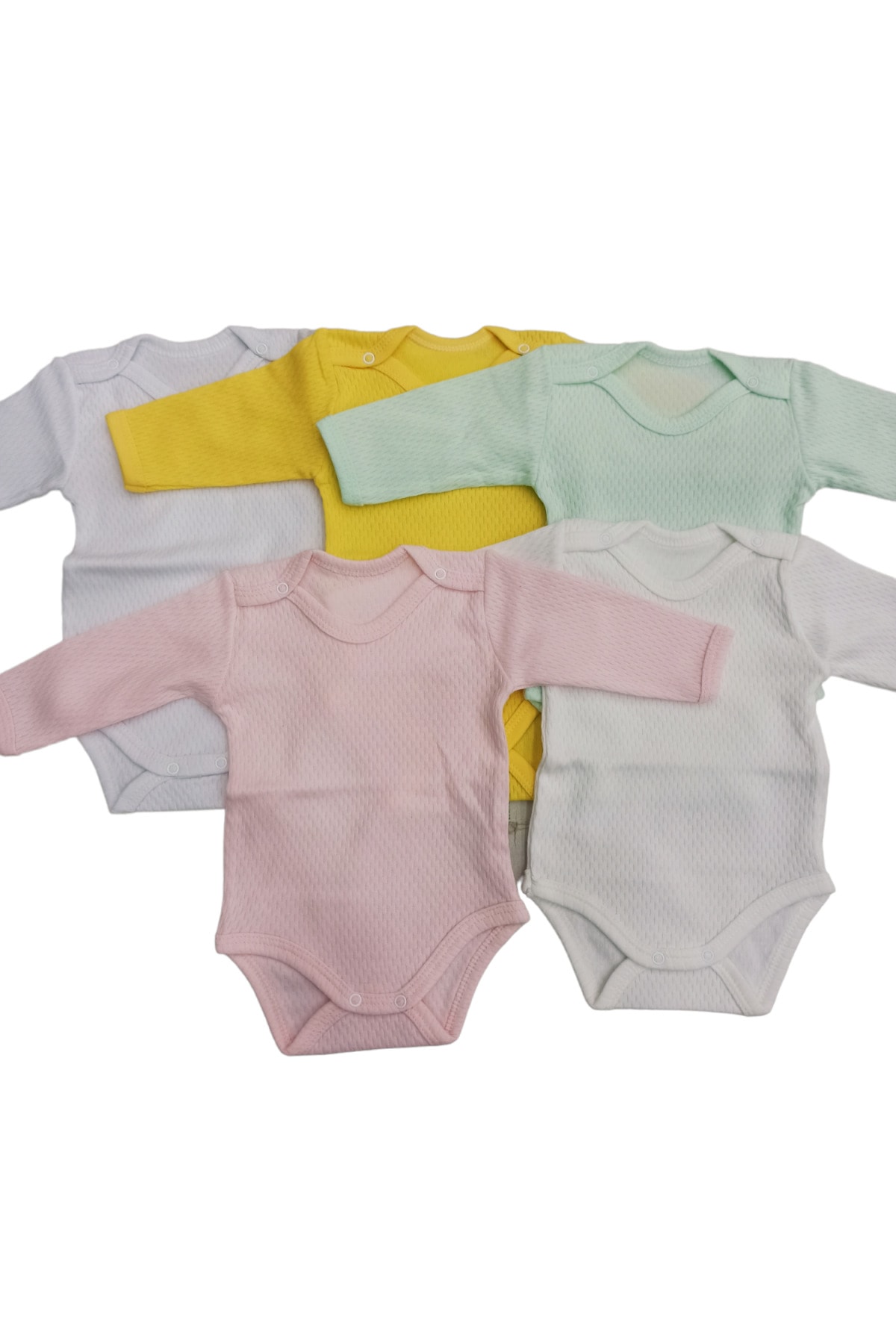 بادی نوزادی دخترانه سفید bebedino | 12 اورجینال - تصویر 5