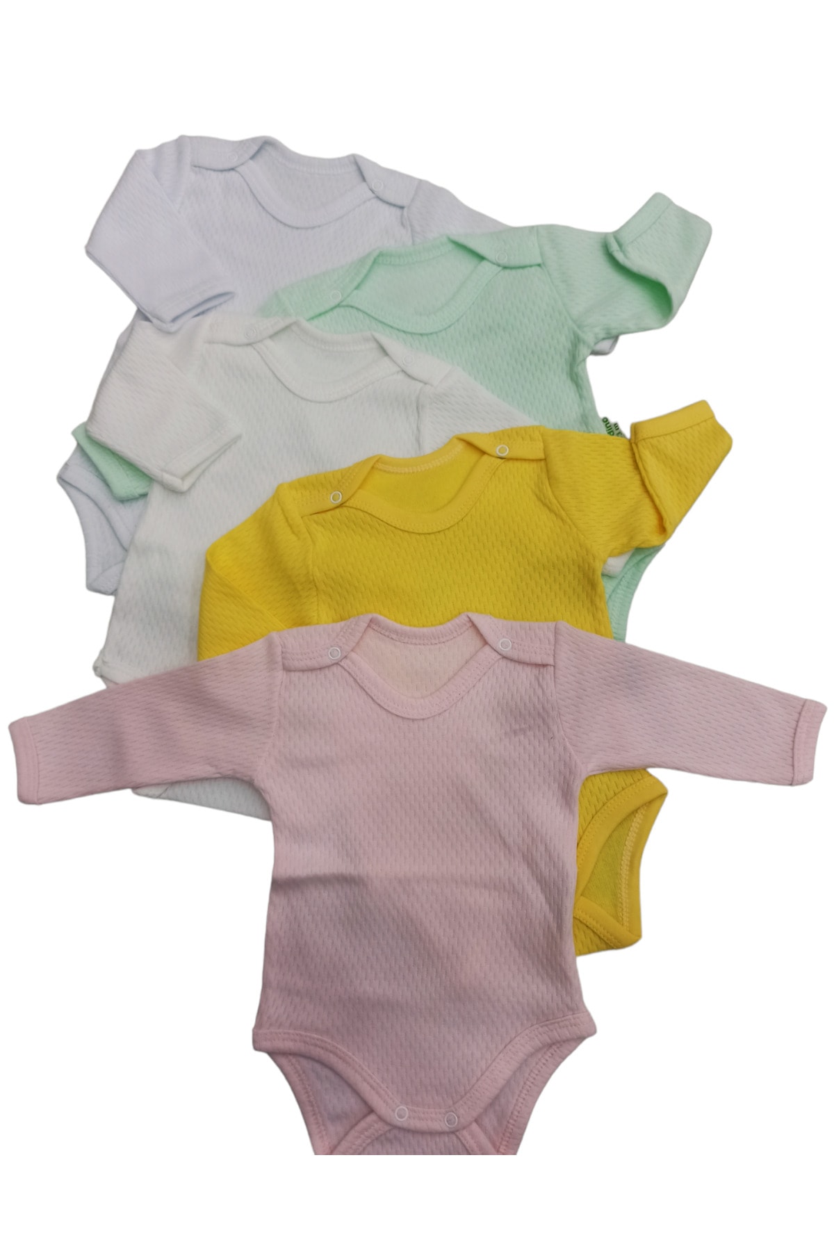 بادی نوزادی دخترانه سفید bebedino | 12 اورجینال - تصویر 8