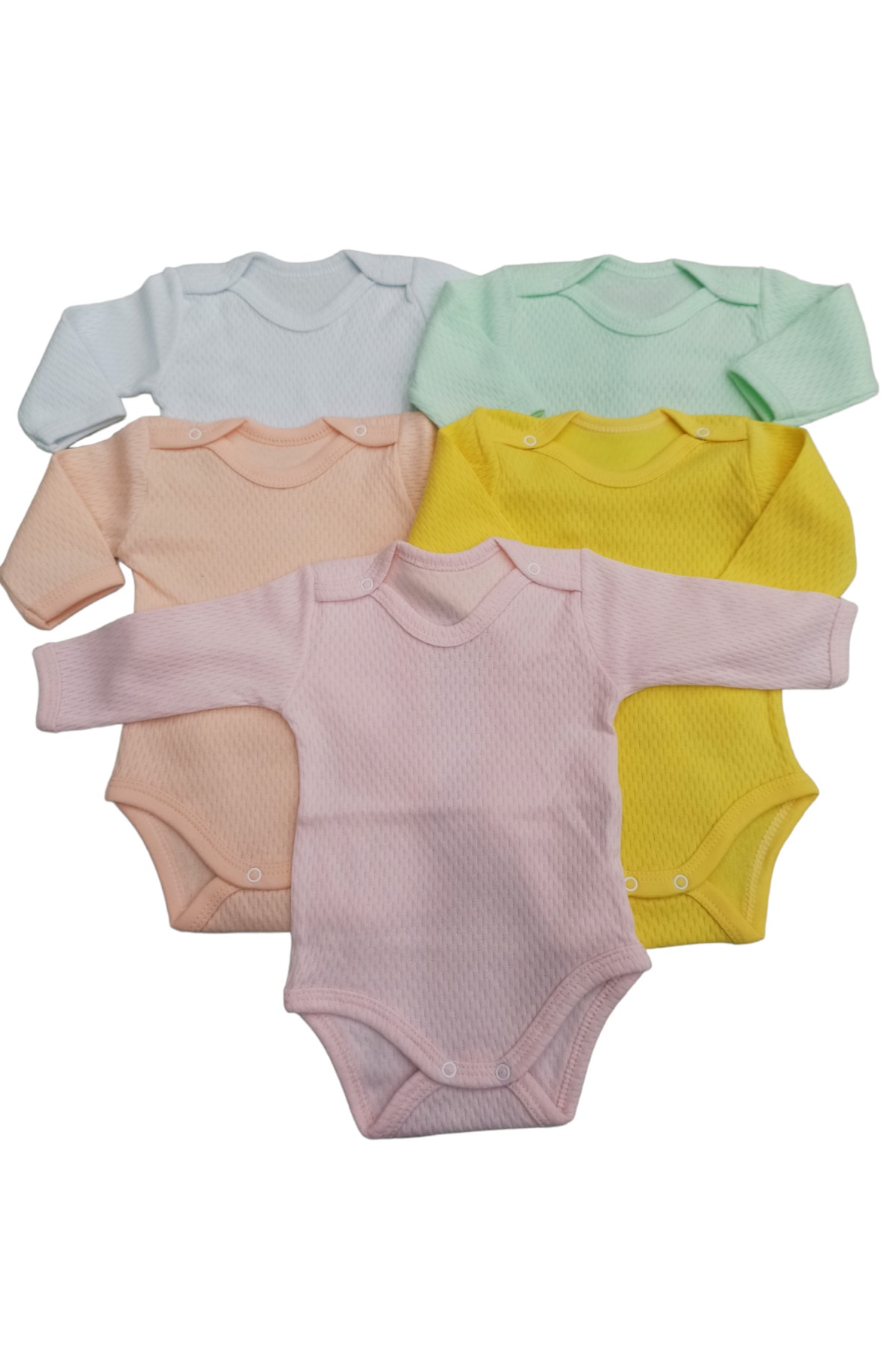 بادی نوزادی دخترانه سفید bebedino | 12 اورجینال - تصویر 4