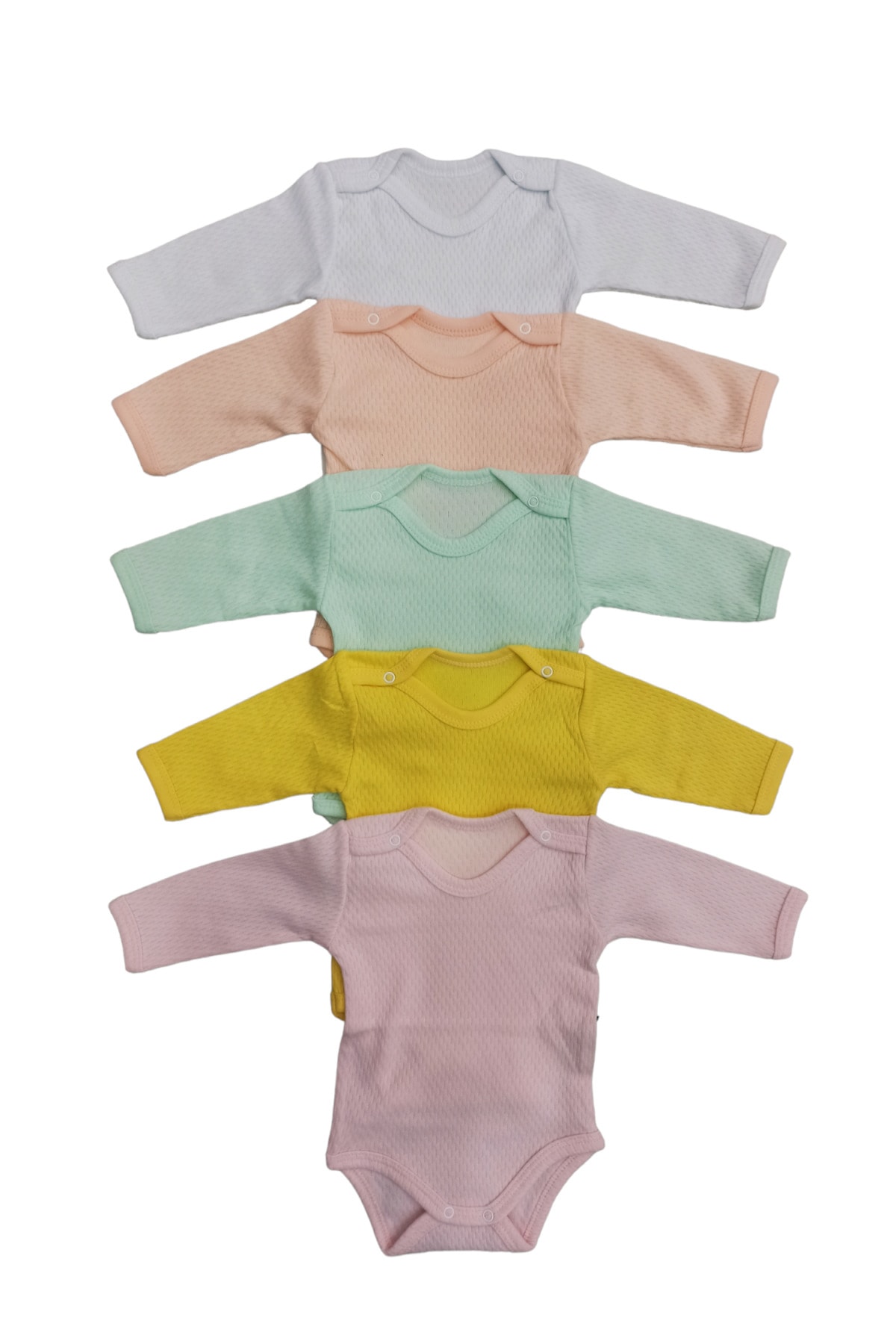 بادی نوزادی دخترانه سفید bebedino | 12 اورجینال - تصویر 7