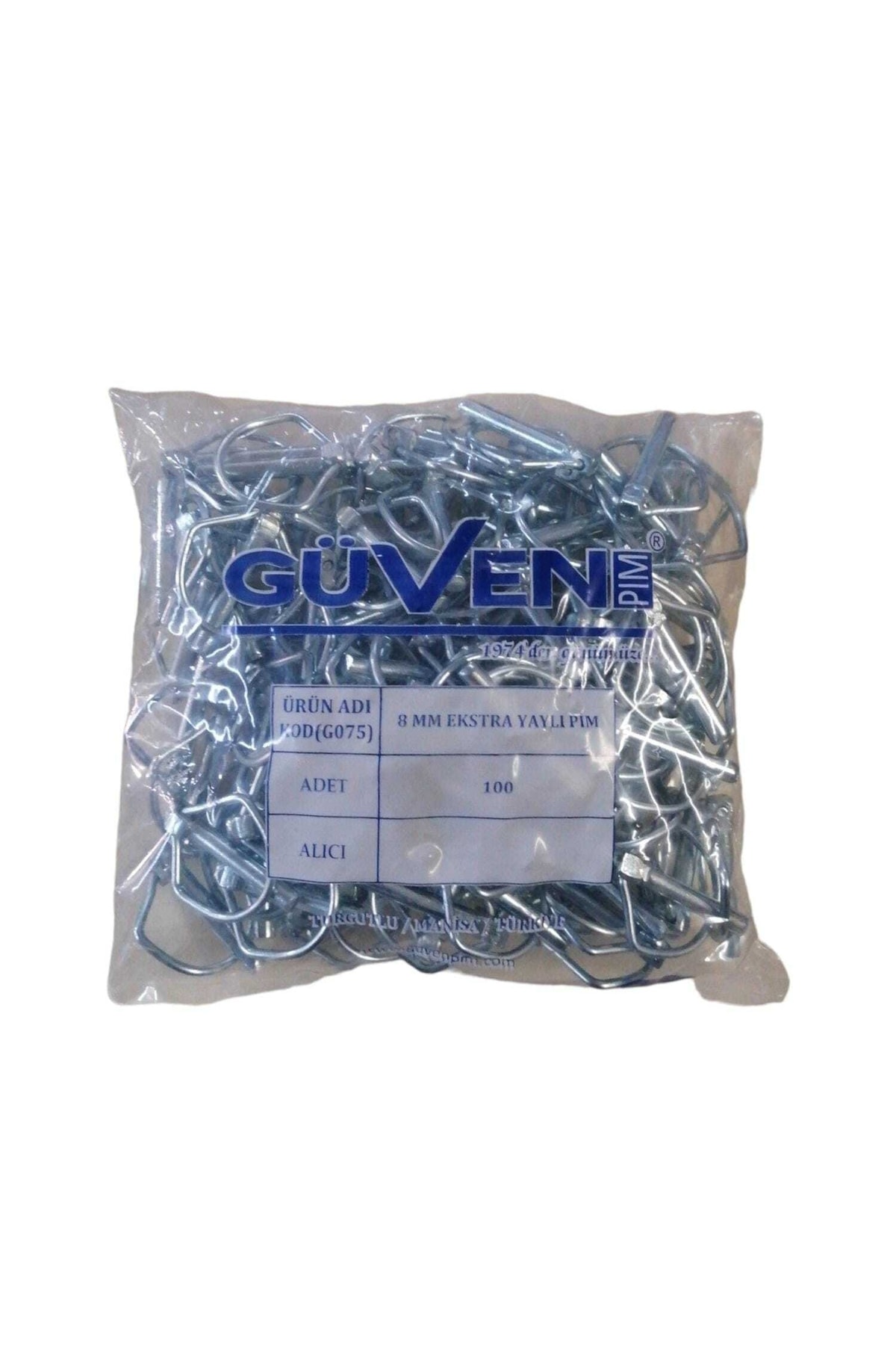 8 Mm Yaylı Pim Güven (100 Adet) 2