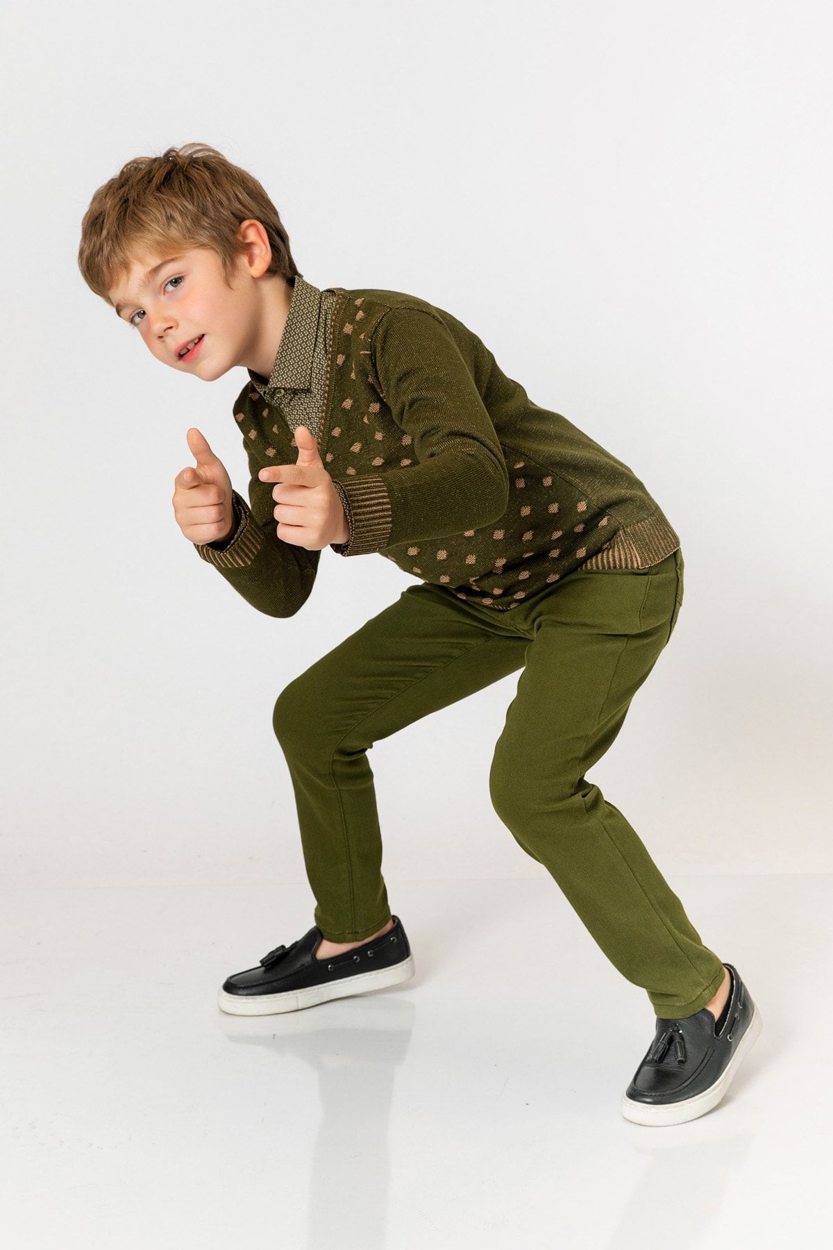 incity-Boy's Khaki Sweater 2