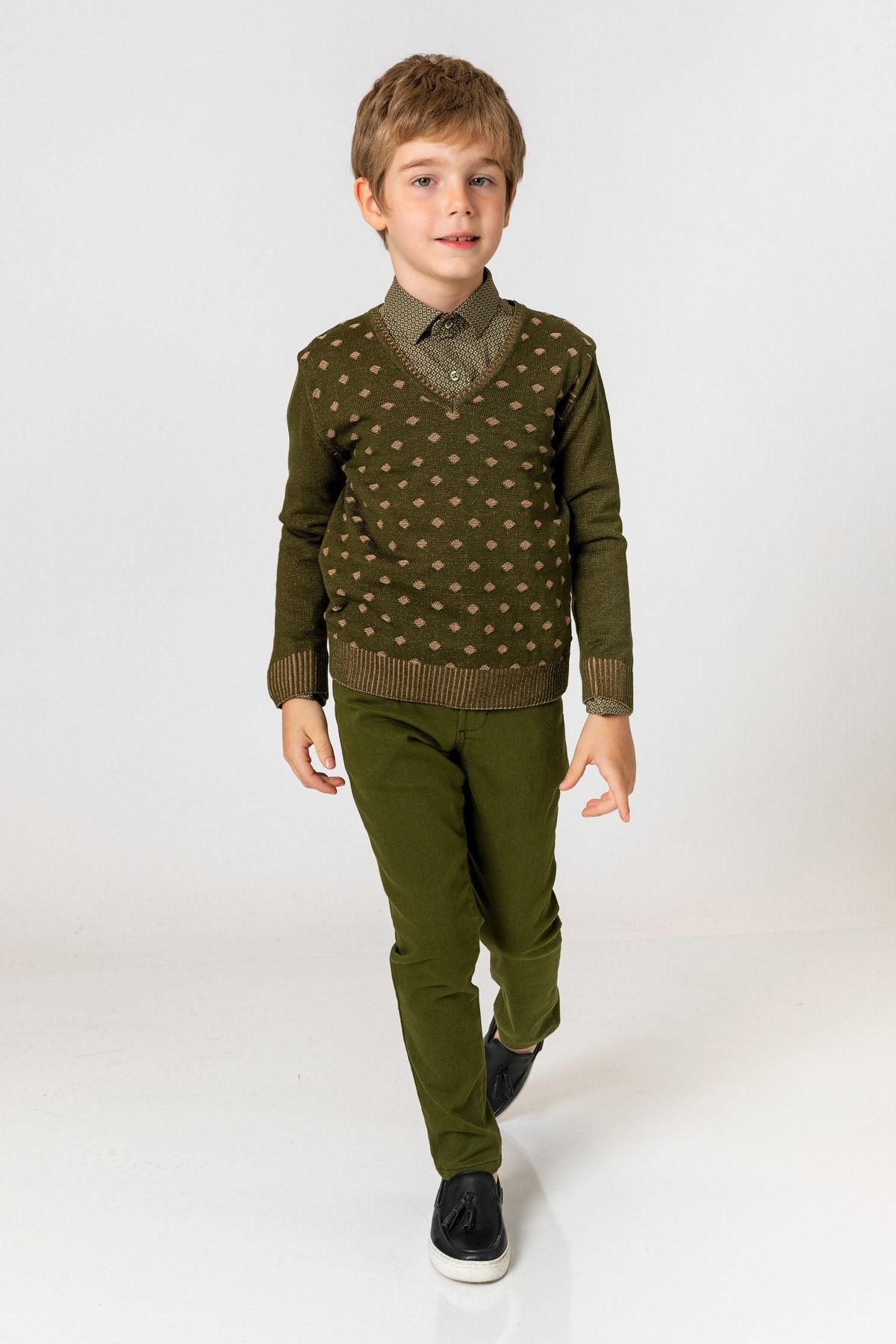 incity-Boy's Khaki Sweater 4
