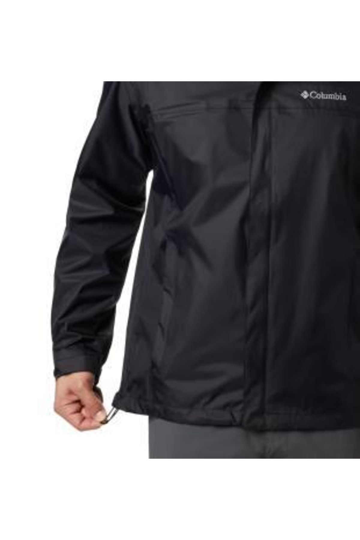Black columbia rain jacket mens discount