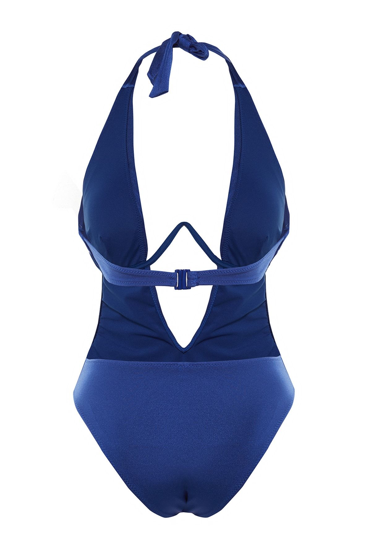 Trendyol Collection-Marineblauer brasilianischer Mayokini – Rückwärts-V-Schnitt, Balkonette mit hohem Bein TBESS23MA00008 7