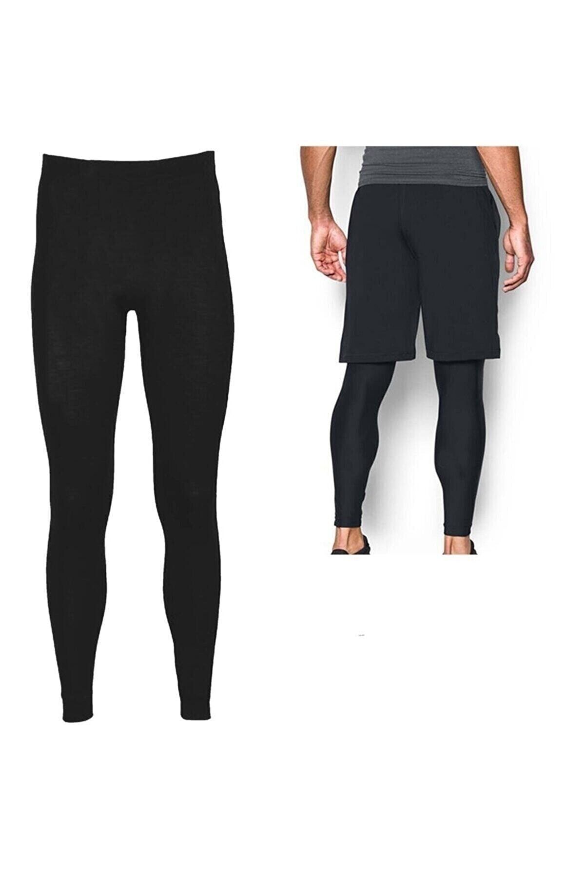 emre spor Colanți Model Unisex Negru Iarnă Negru Lenjerie Termică Colanți Unisex - L