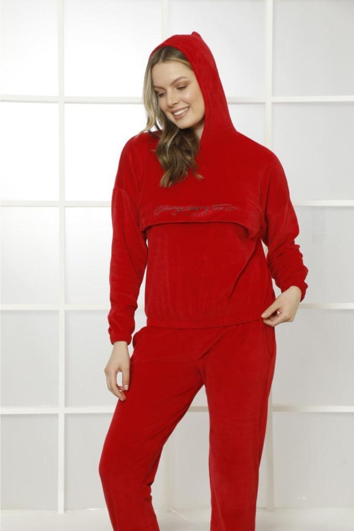snc-Red Kafide Women's Pajama Set 2
