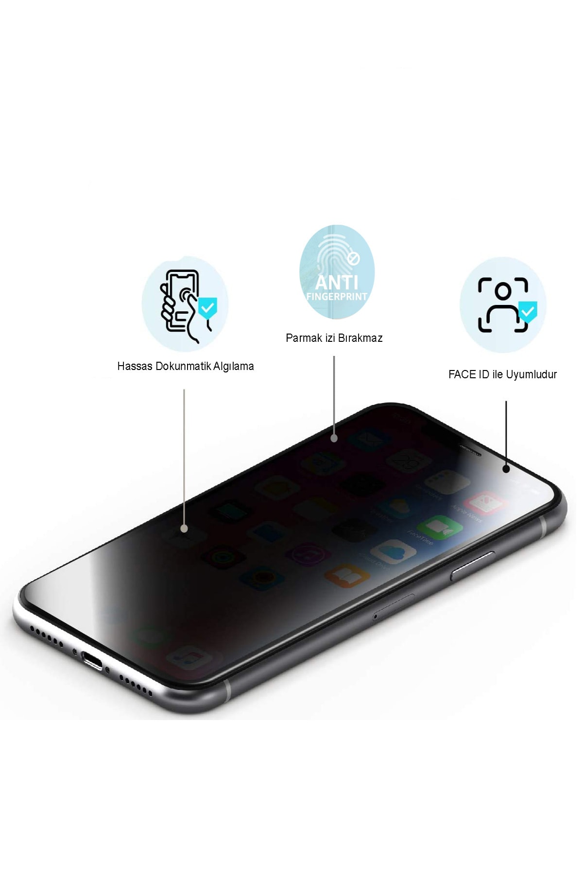 Huawei P20 Pro Tam Kaplayan Gizli Hayalet Temperli Ekran Koruycu Cam 5