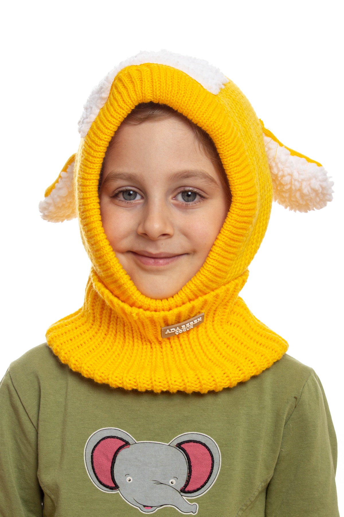 ADA BEBEK ÇOCUK Unısex Çocuk Kuzucuk Örme Yün Atkılı Bere fotoğrafı 2 (önizleme)