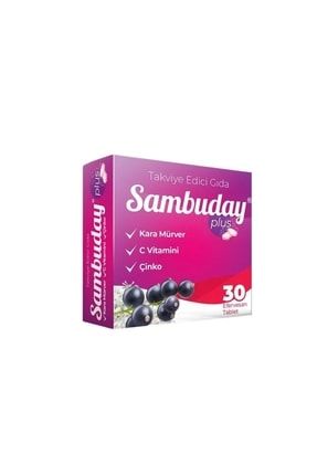 Sambuday Plus Kara Mürver, C Vitamini Ve Çinko Içeren Takviye Edici Gıda 30 Efervesan Tablet farmavantaj0114